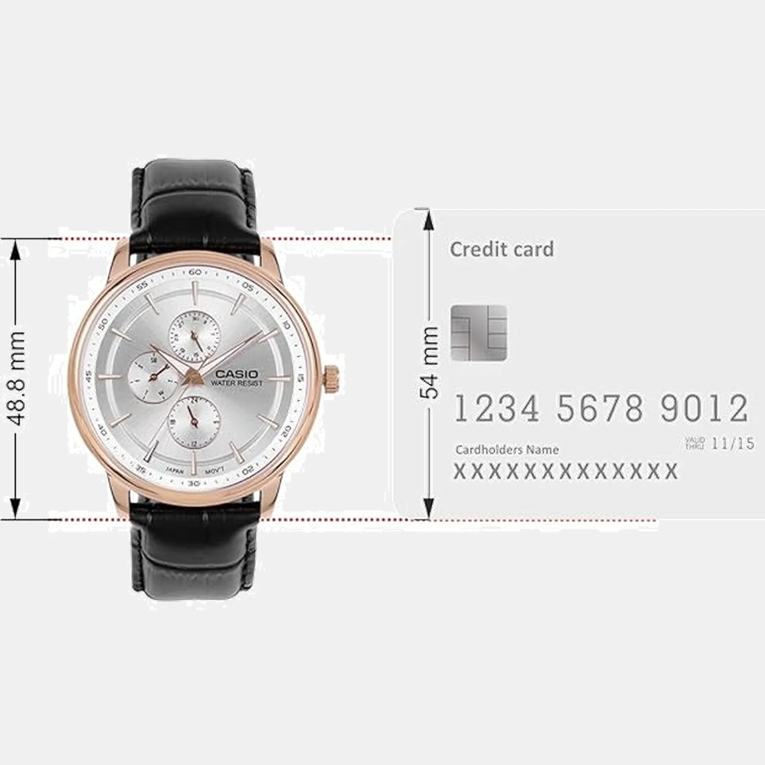 Enticer Men Quartz Silver Dial Analog Leather Watch A2461 - Image 3