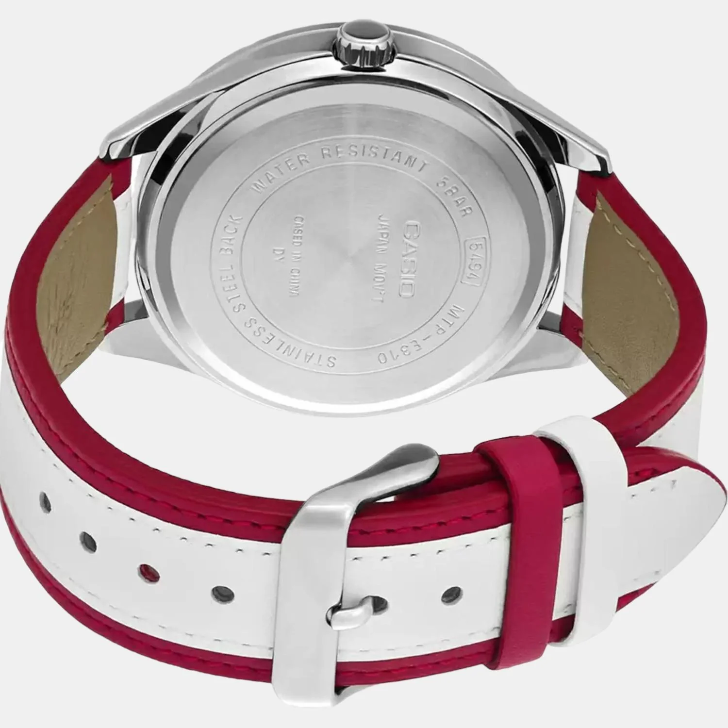 Enticer Men Quartz Silver Dial Chronograph Leather Watch A1182 - Image 2