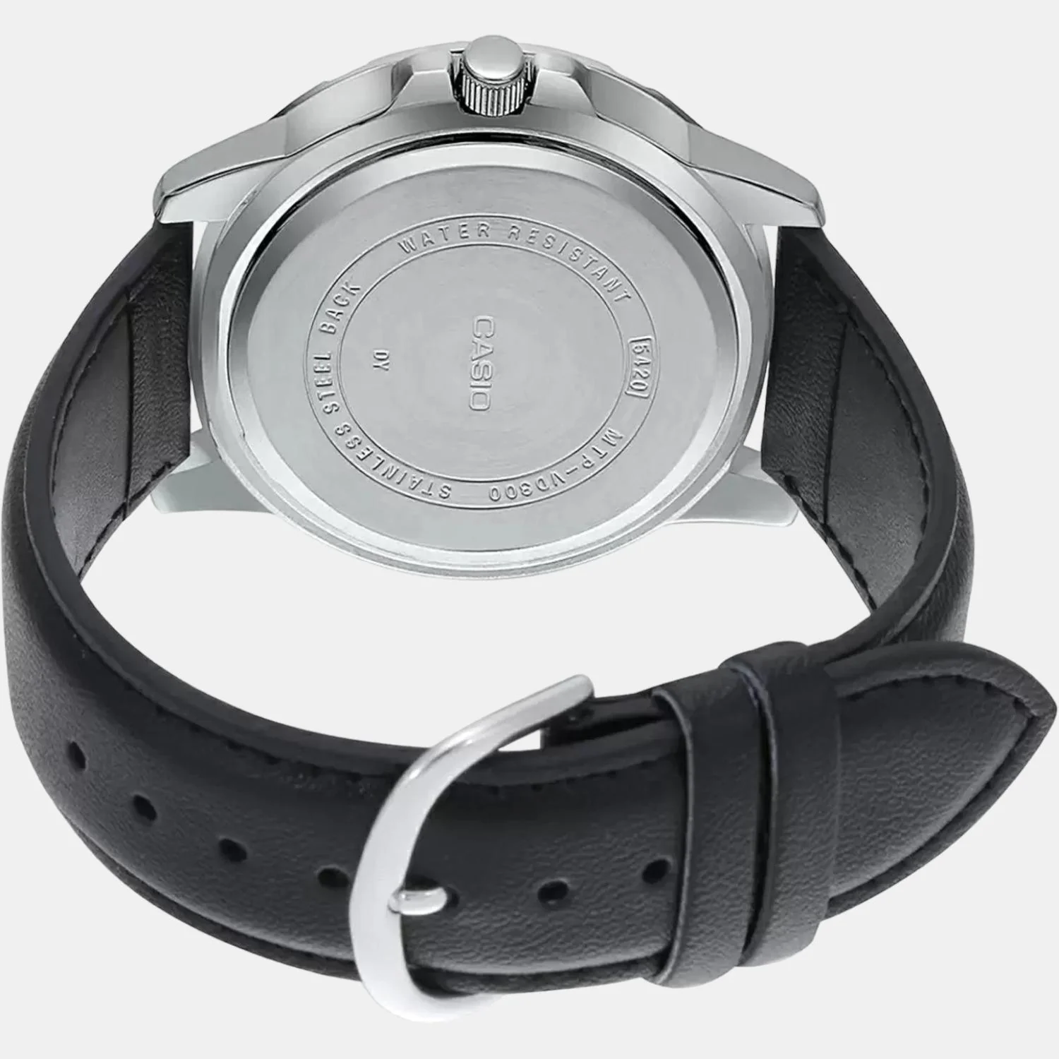 Enticer Men Quartz Silver Dial Chronograph Leather Watch A1753 - Image 5