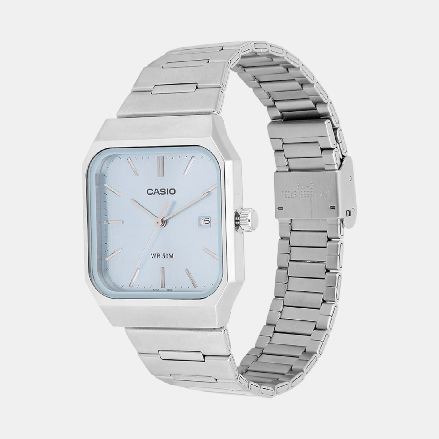 Enticer Men Quartz Sky Blue Dial Analog Stainless Steel Watch A2467 - Image 3