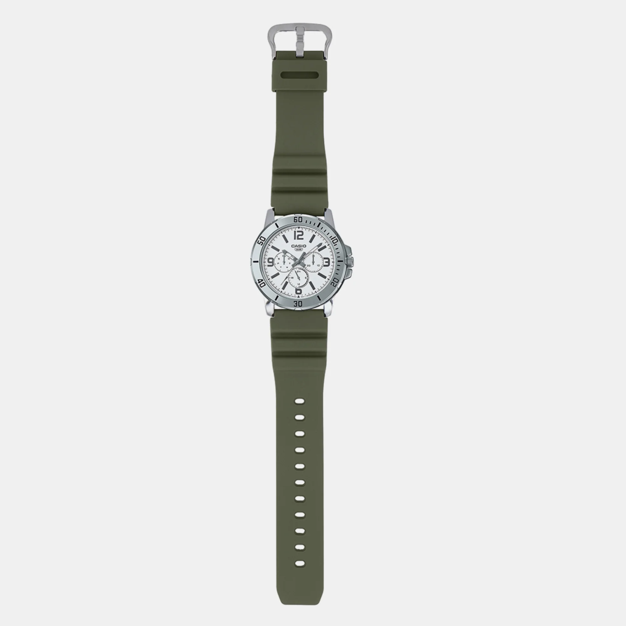Enticer Men Quartz White Dial Chronograph Resin Watch A2144 - Image 5