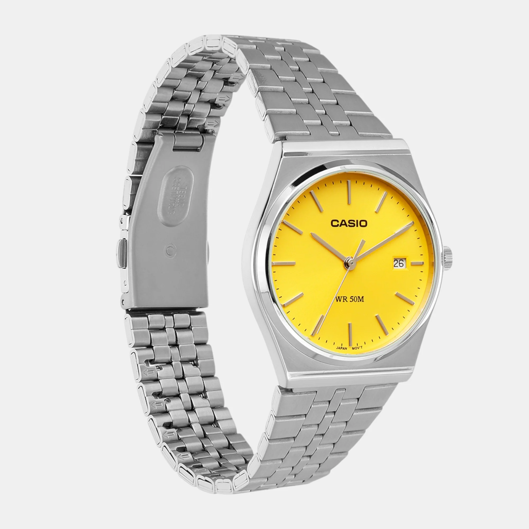 Enticer Men Quartz Yellow Dial Analog Stainless Steel Watch A2238 - Image 3