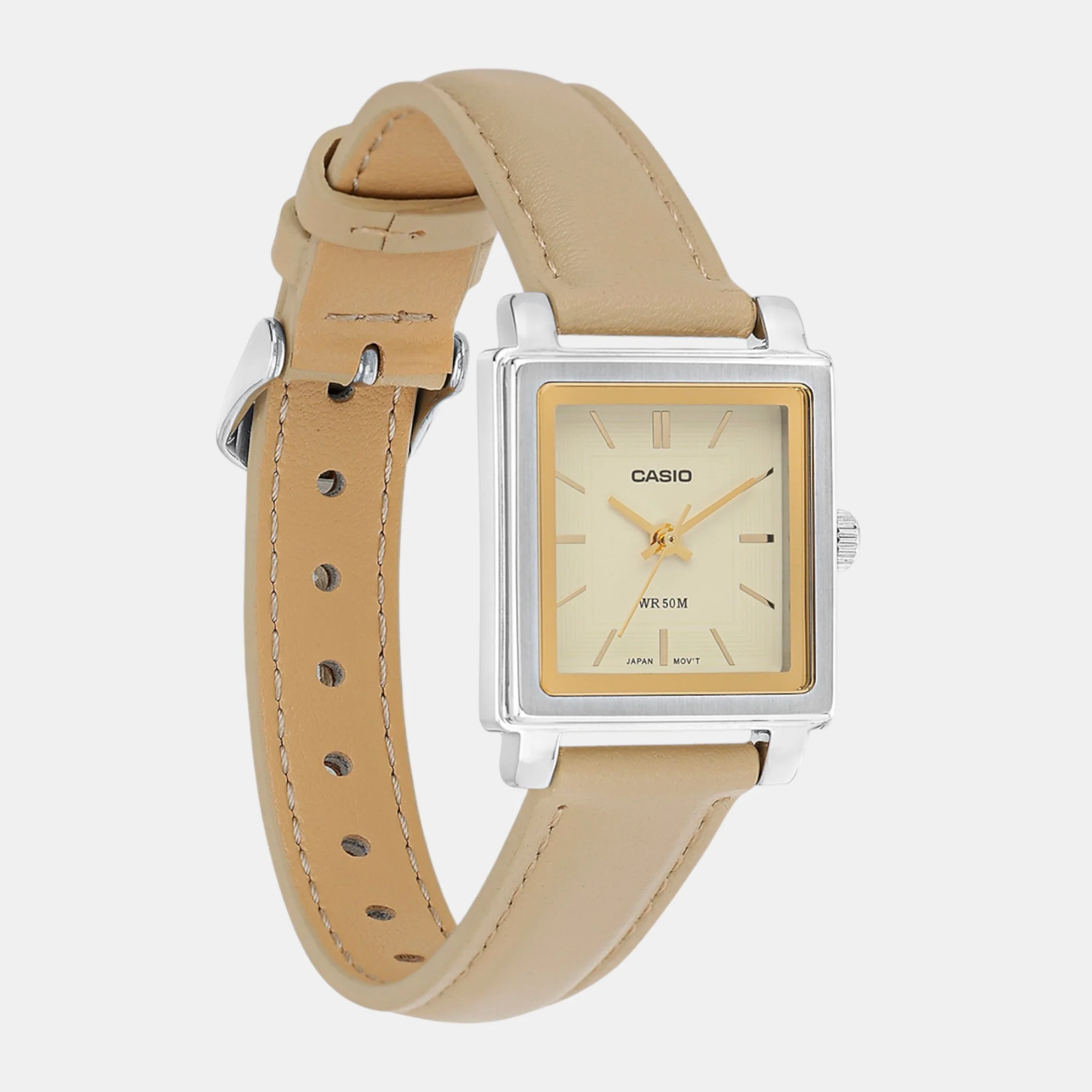 Enticer Women Quartz Beige Dial Analog Leather Watch A2235 - Image 3