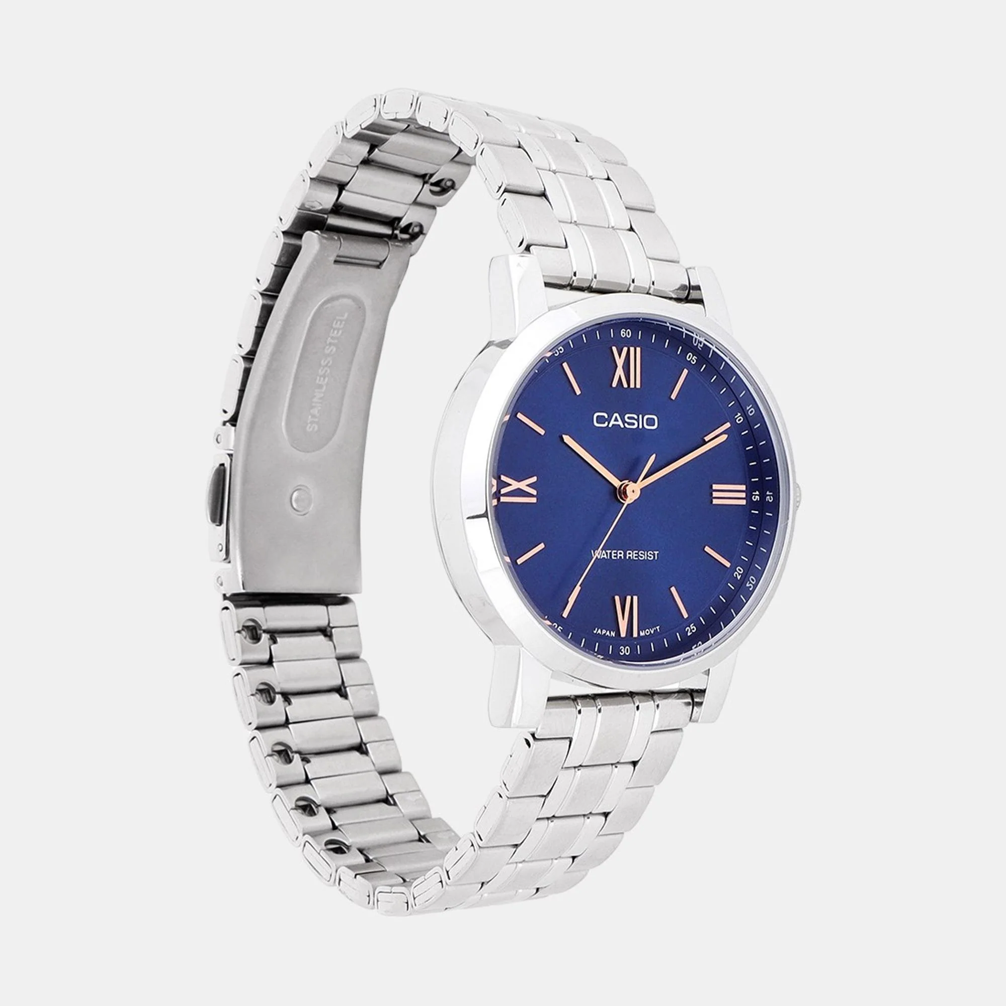 Enticer Women Quartz Blue Dial Analog Stainless Steel Watch A2155 - Image 3