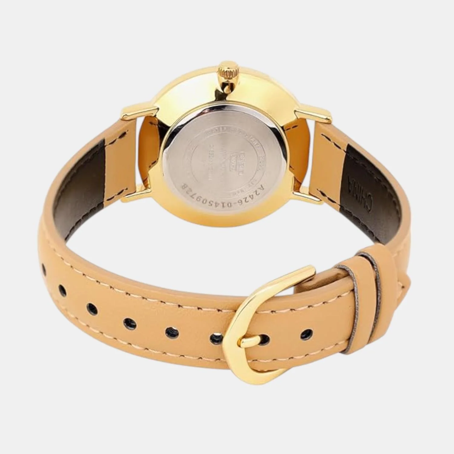 Enticer Women Quartz Gold Dial Analog Leather Watch A2426 - Image 4