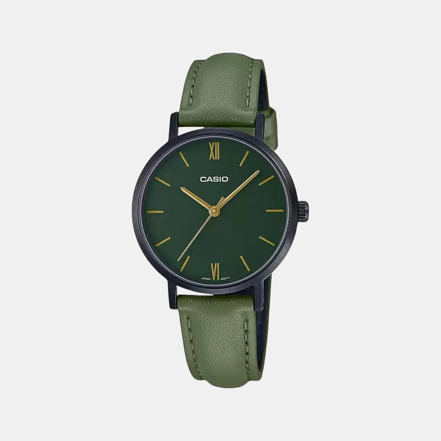 Enticer Women Quartz Green Dial Analog Leather Watch A2002