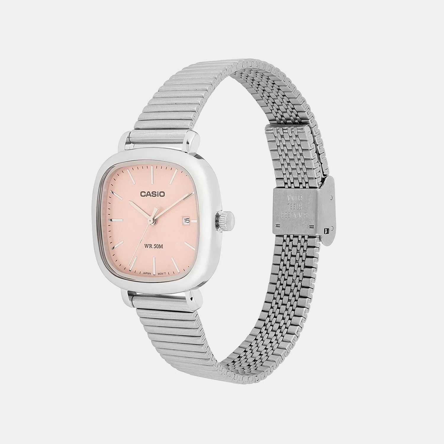 Enticer Women Quartz Peach Dial Analog Stainless Steel Watch LTP-B166D-4AVDF A2463 - Image 2