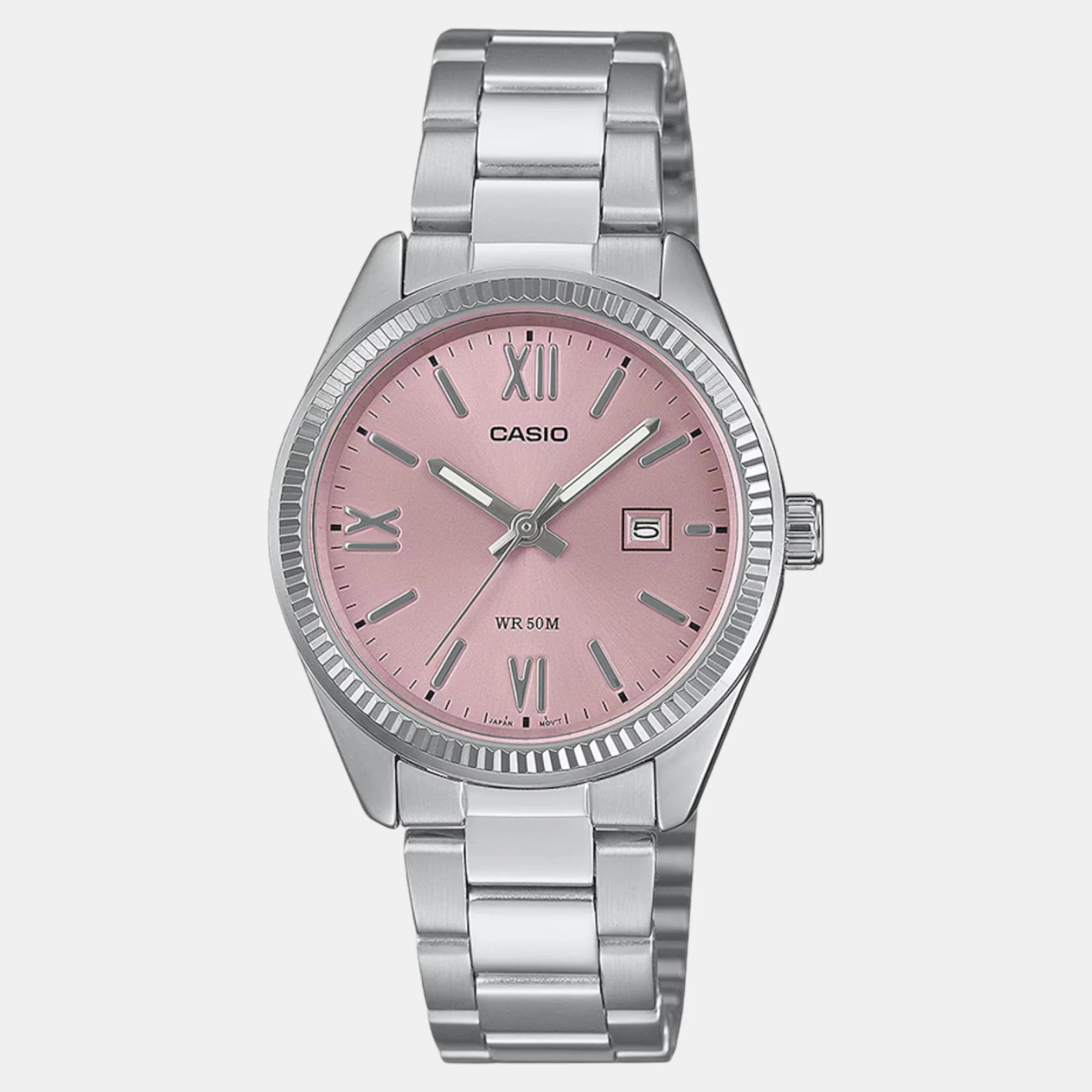 Enticer Women Quartz Pink Dial Analog Stainless Steel Watch A2360 - Image 2