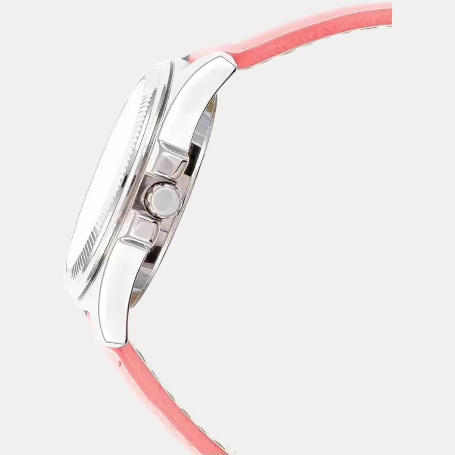 Enticer Women Quartz Pink Dial Chronograph Leather Watch A1580 - Image 2