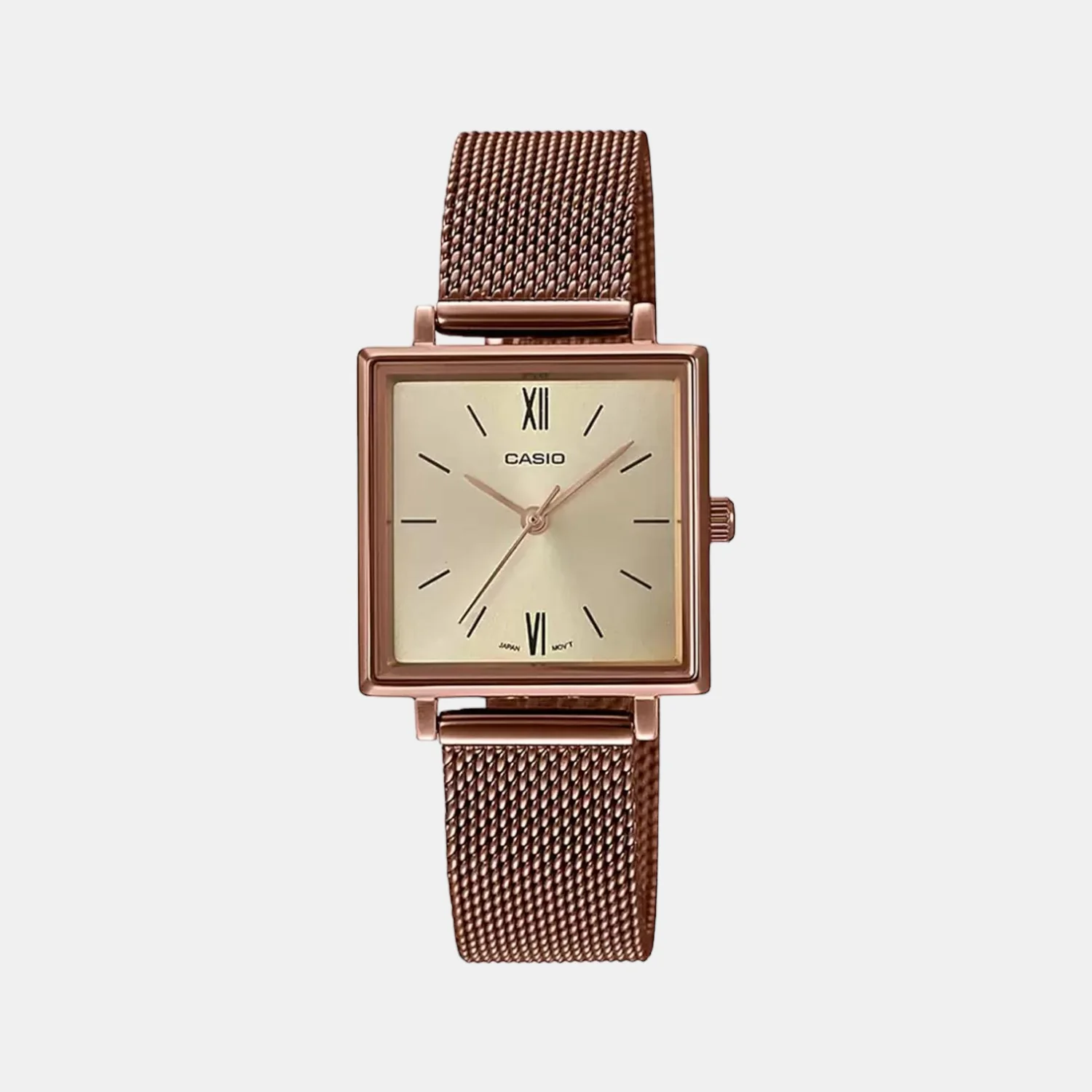 Enticer Women Quartz Beige Dial Analog Mesh Watch A1548 - Image 2