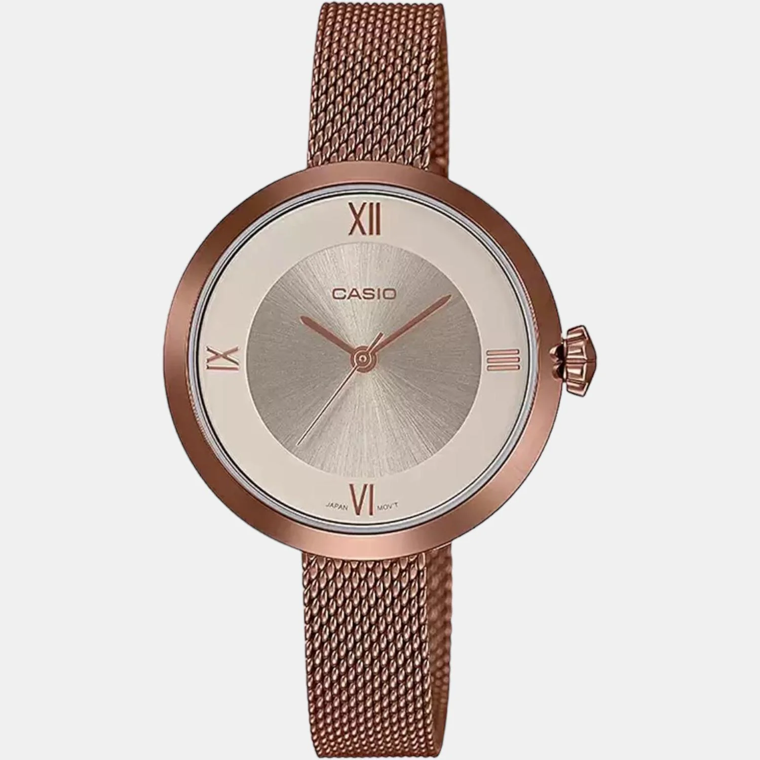 Enticer Women Quartz Rose Gold Dial Analog Mesh Watch A1854 - Image 2