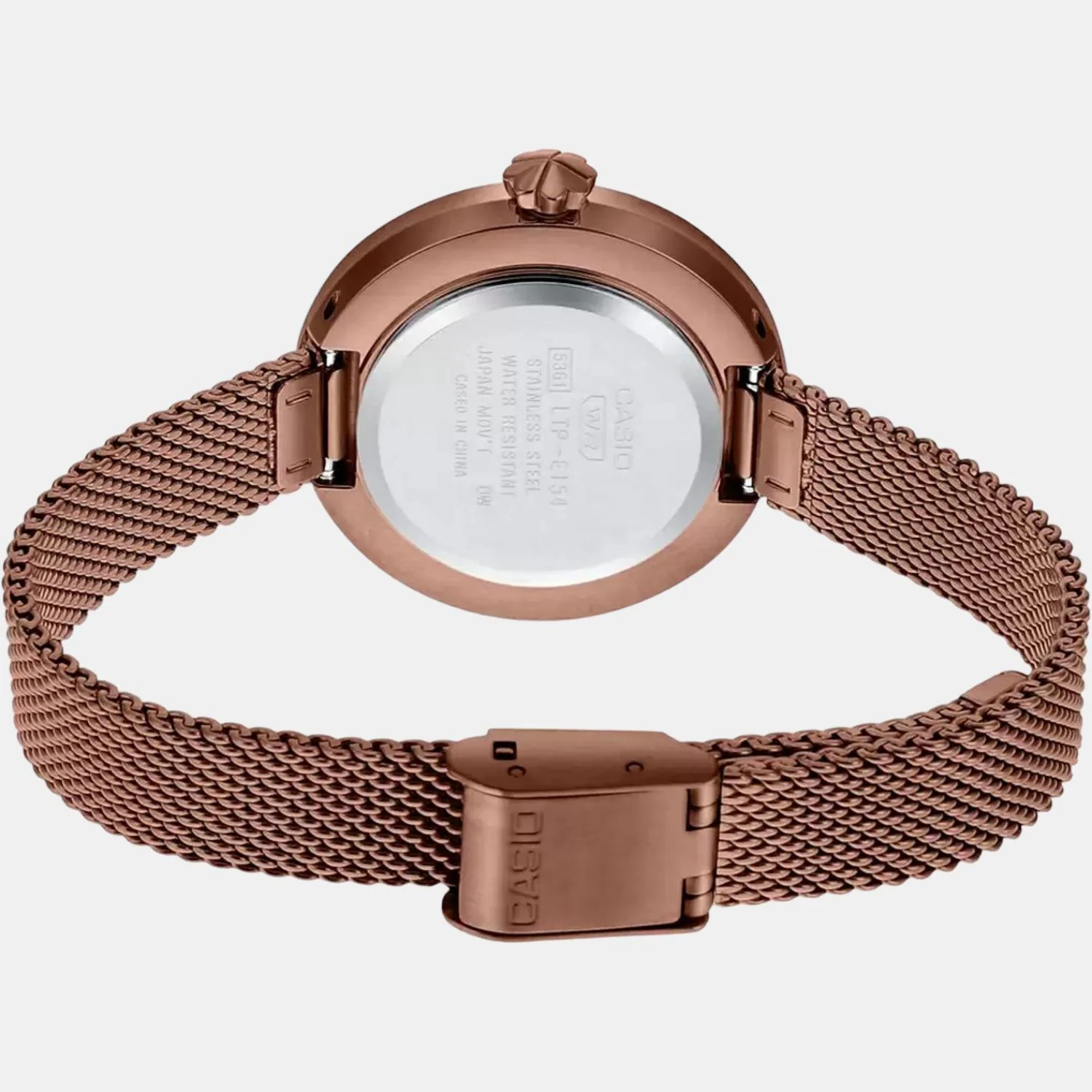 Enticer Women Quartz Rose Gold Dial Analog Mesh Watch A1854 - Image 5