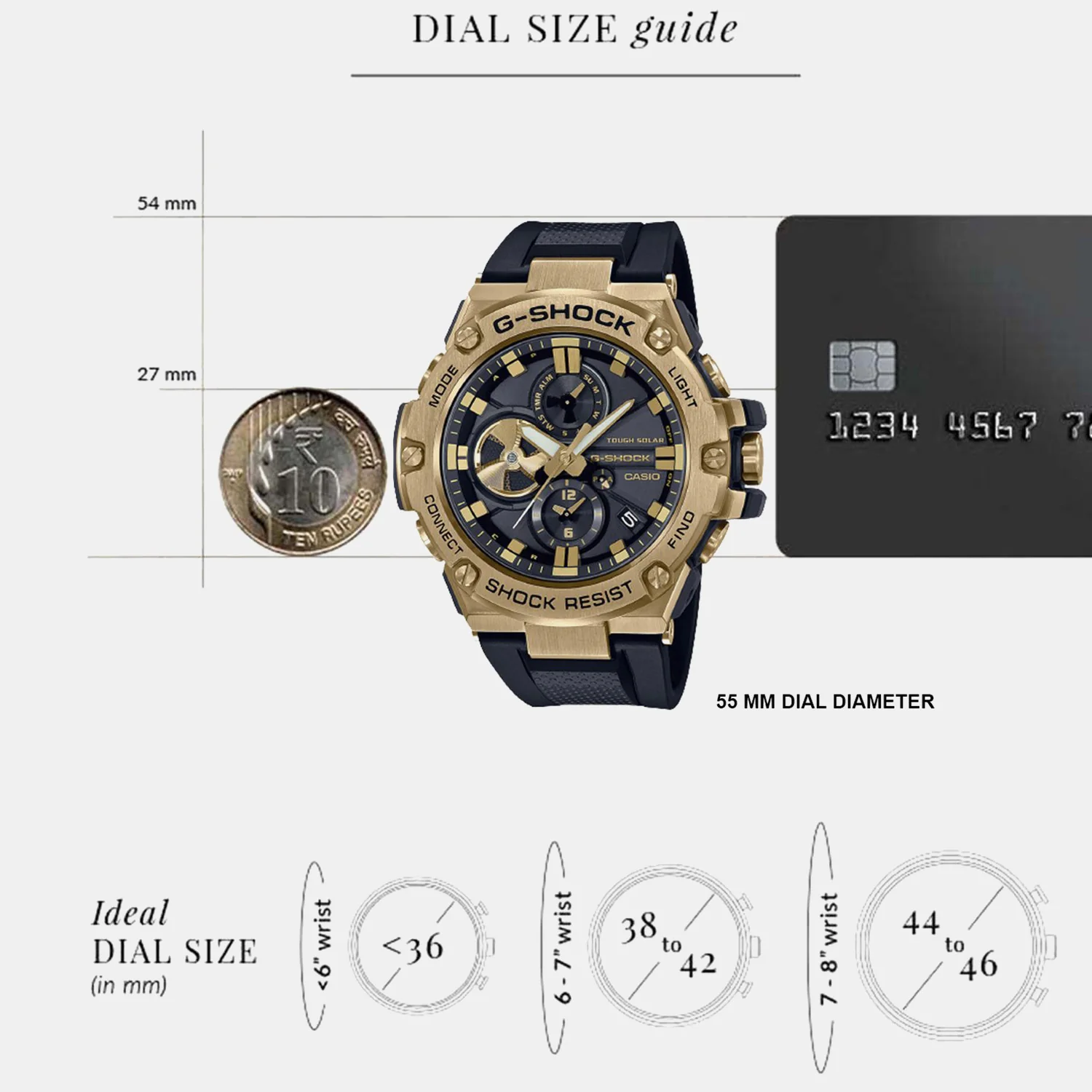 G-Shock Men Quartz Gold Dial Analog-Digital Resin Watch G1273 - Image 8