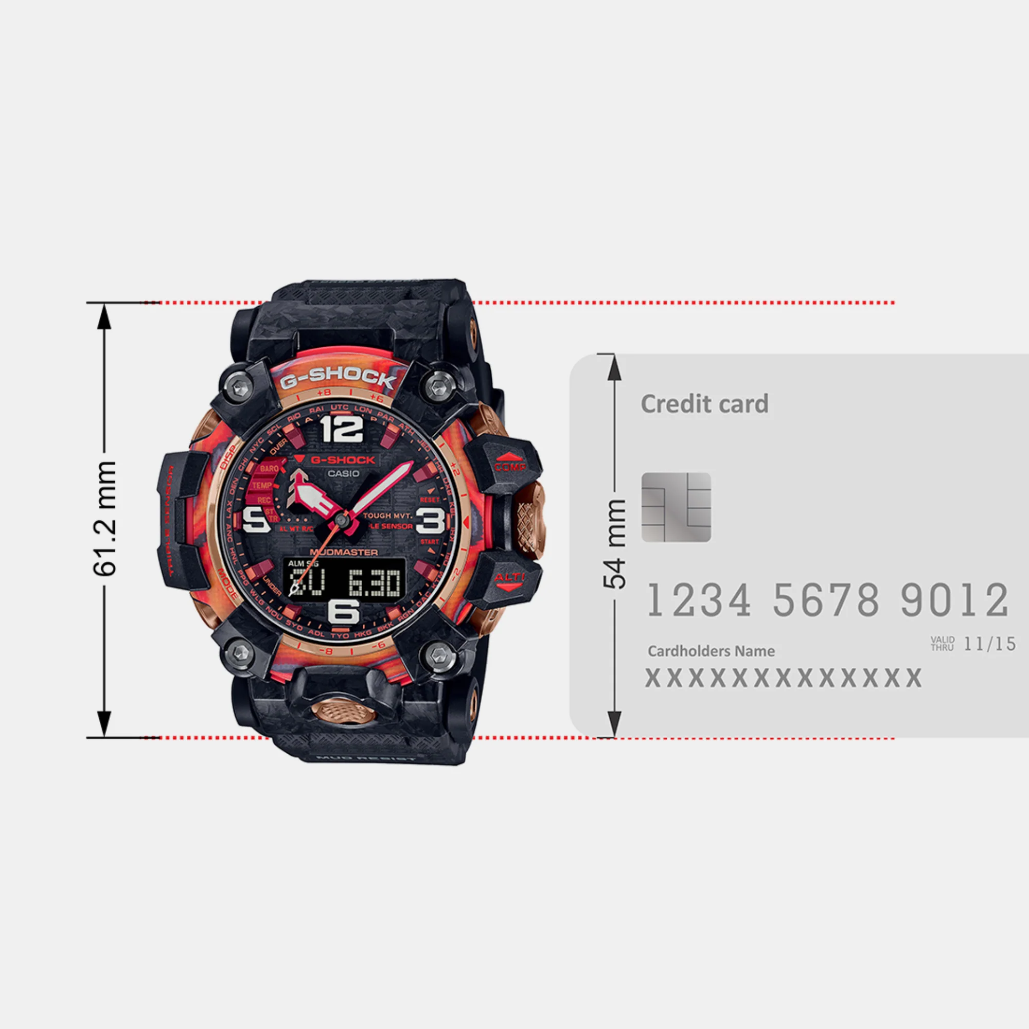 G-Shock Men Quartz Black Dial Analog-Digital Resin Watch G1322 - Image 7