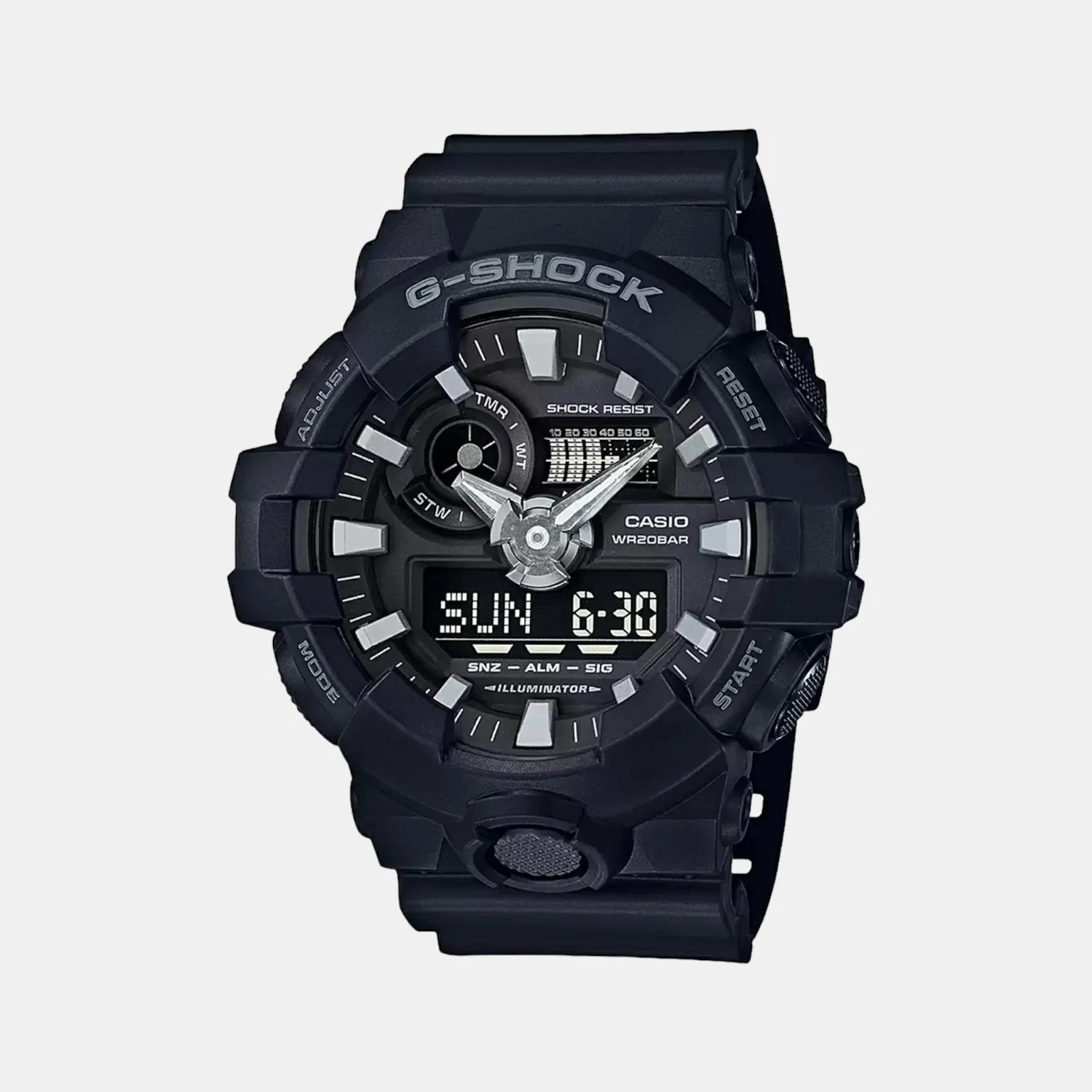 G-Shock Men Quartz Black Dial Analog-Digital Resin Watch G715