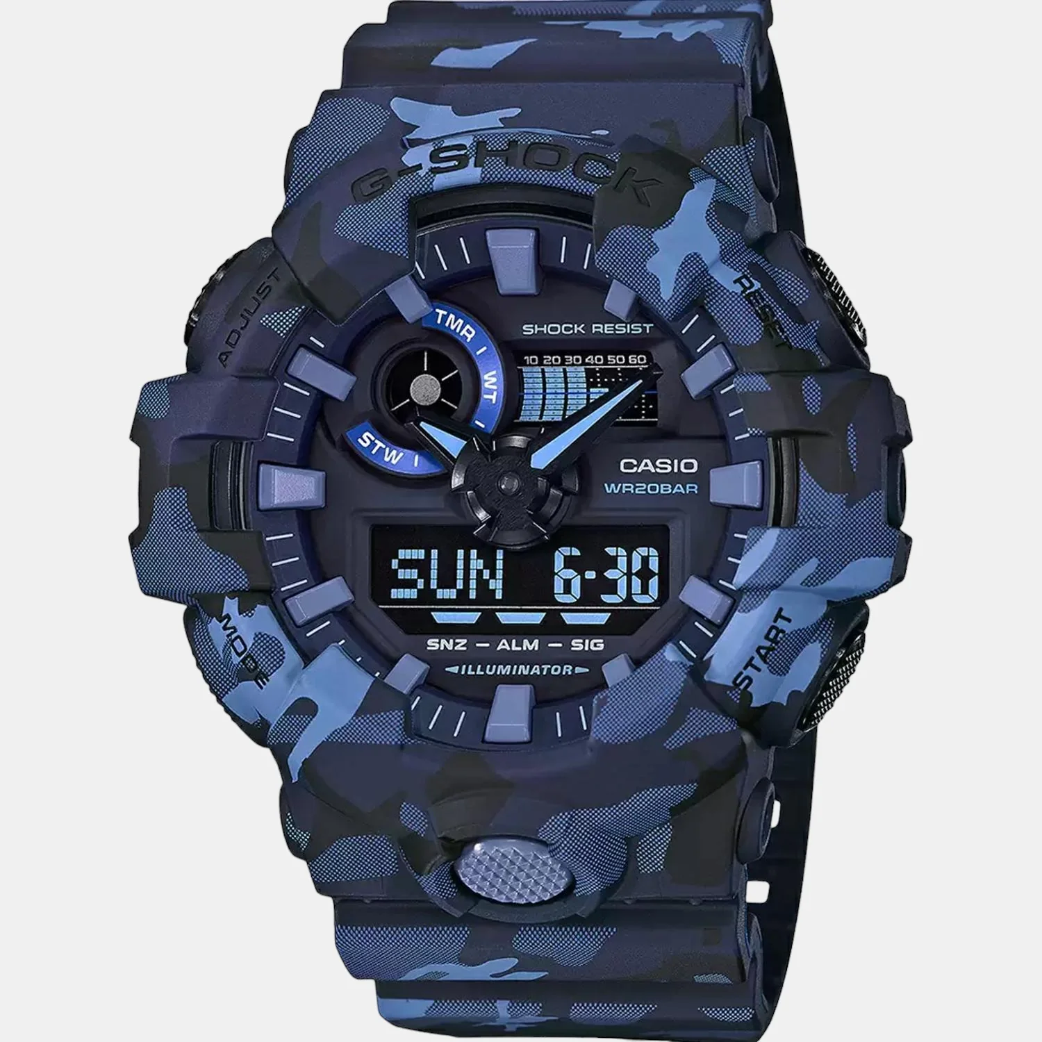 G-Shock Men Quartz Black Dial Analog-Digital Resin Watch G823 - Image 3