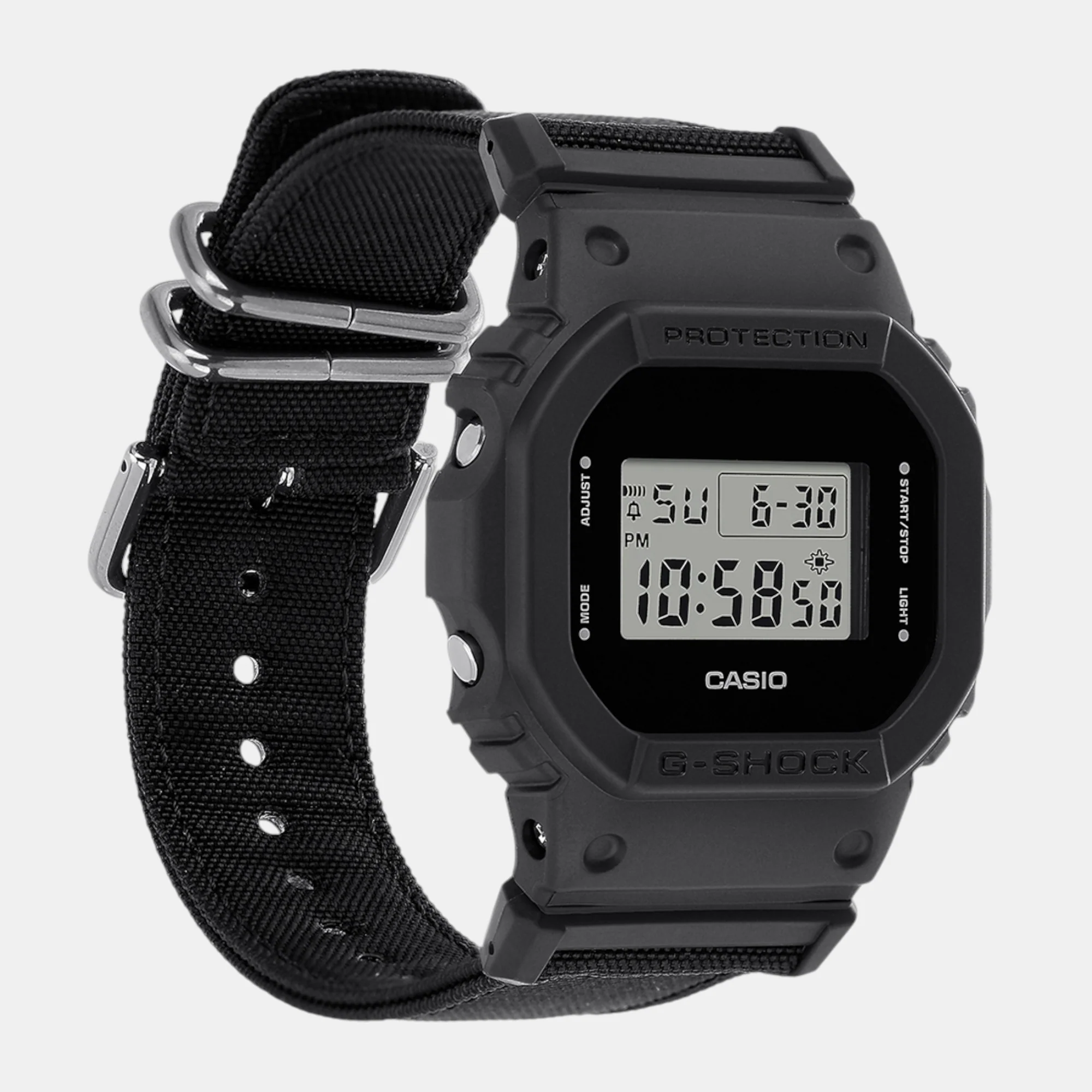 G-Shock Men Quartz Black Dial Digital Fabric Watch G1512 - Image 3