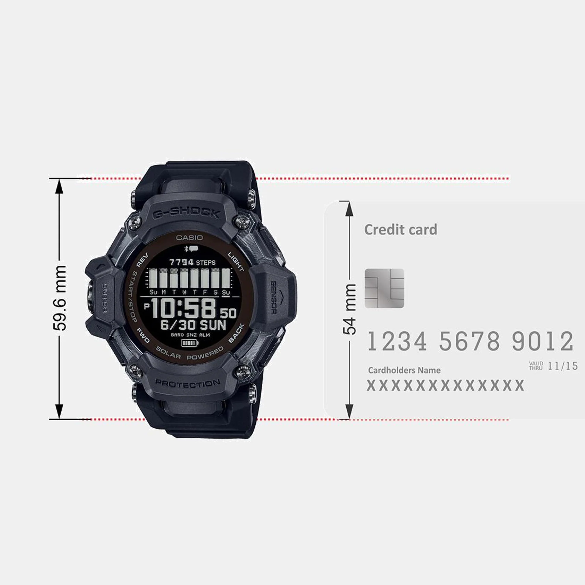 G-Shock Men Quartz Black Dial Digital Resin Watch G1382 - Image 9