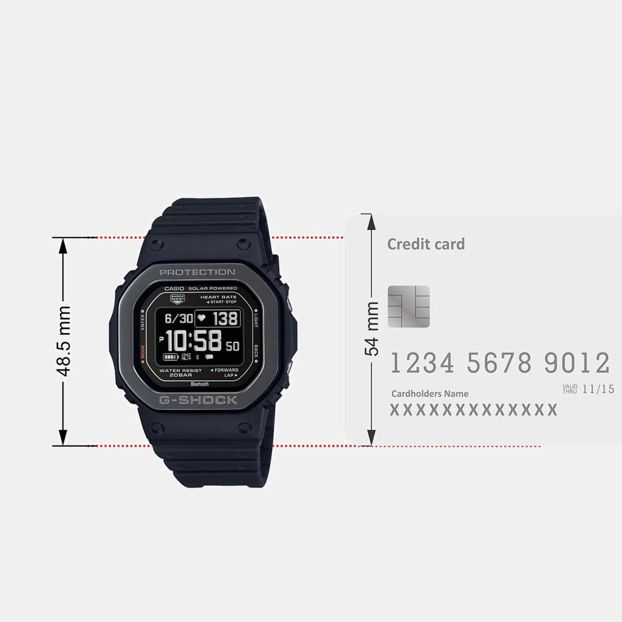 G-Shock Men Quartz Black Dial Digital Resin Watch G1406 - Image 8
