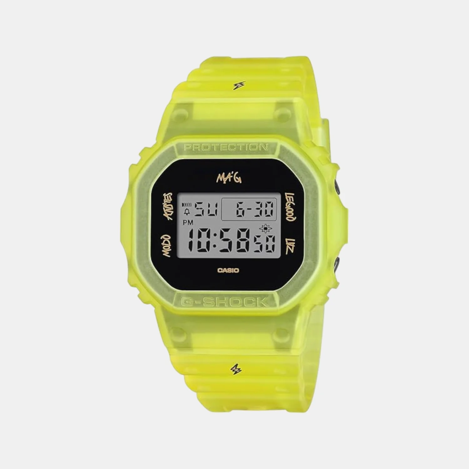 G-Shock Men Quartz Black Dial Digital Resin Watch G1652