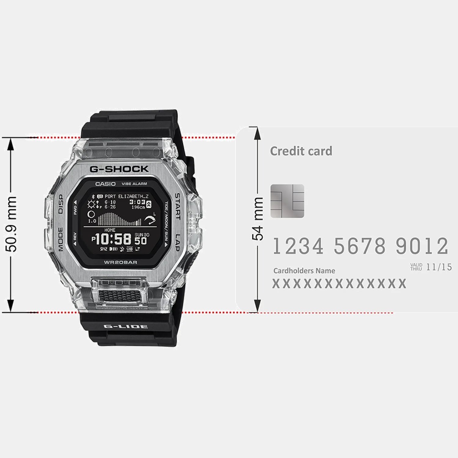G-Shock Men Quartz Black Dial Digital Resin Watch G1708 - Image 8