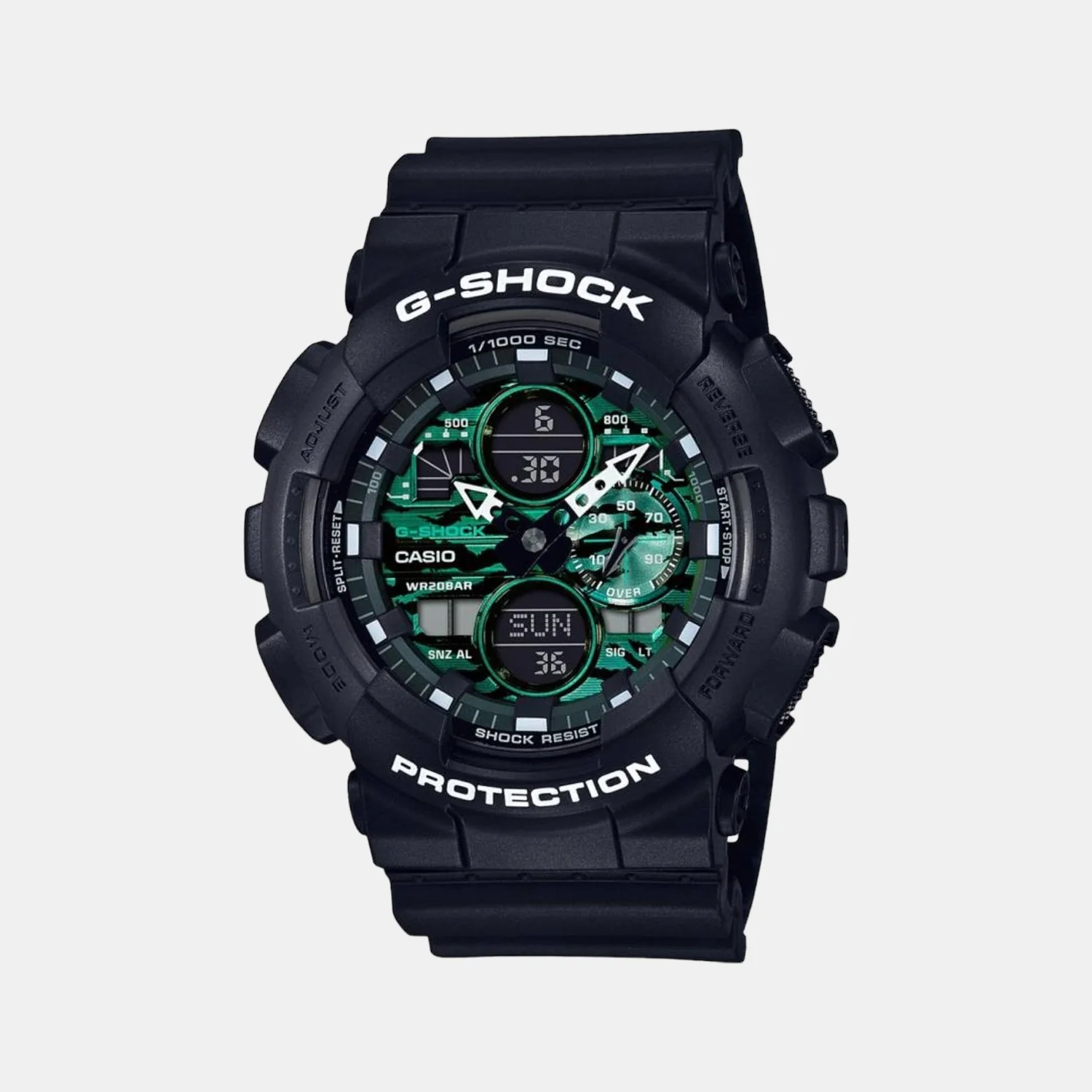 G-Shock Men Quartz Green Dial Analog-Digital Resin Watch G1129