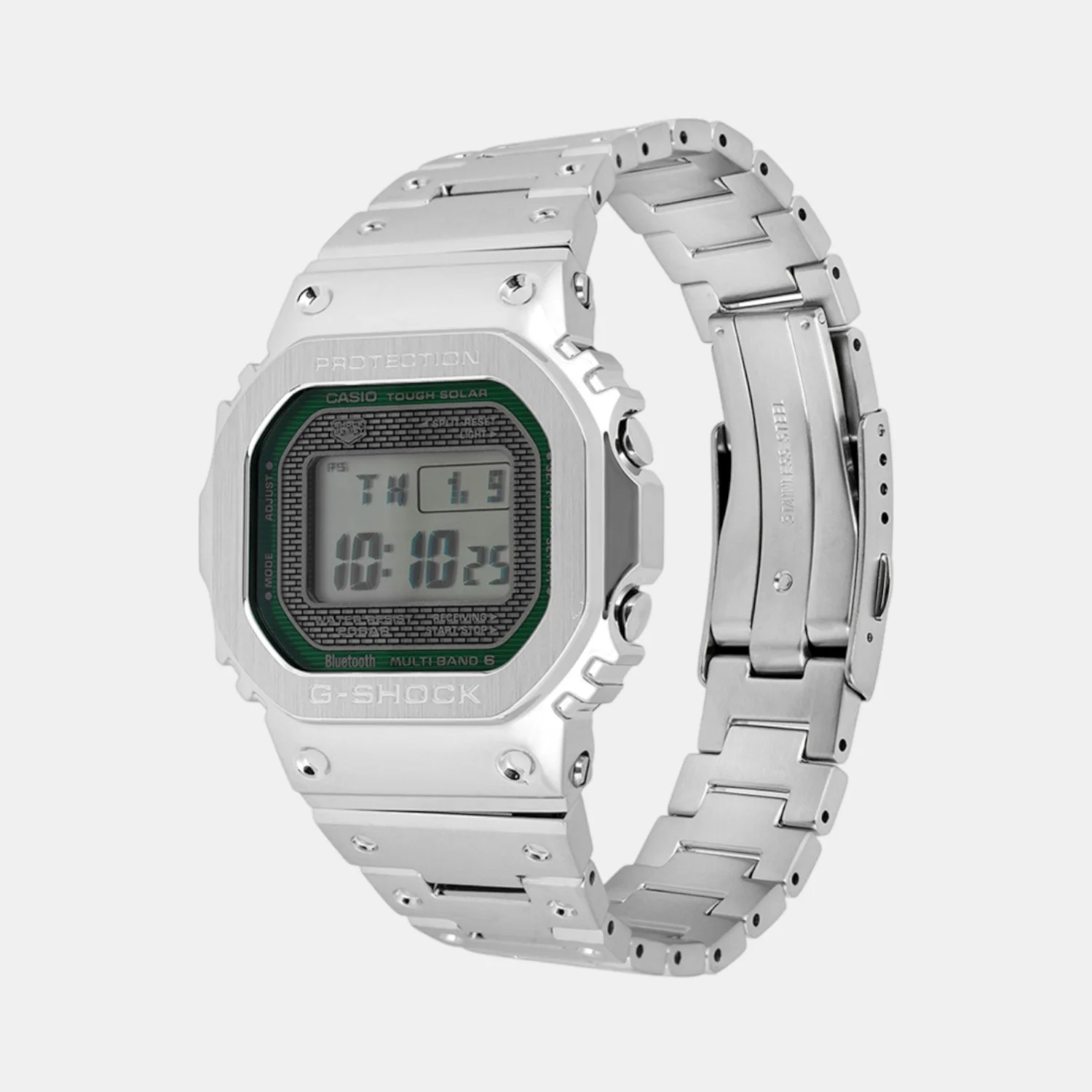 G-Shock Men Quartz Green Dial Digital Stainless Steel Watch G1628 - Image 4