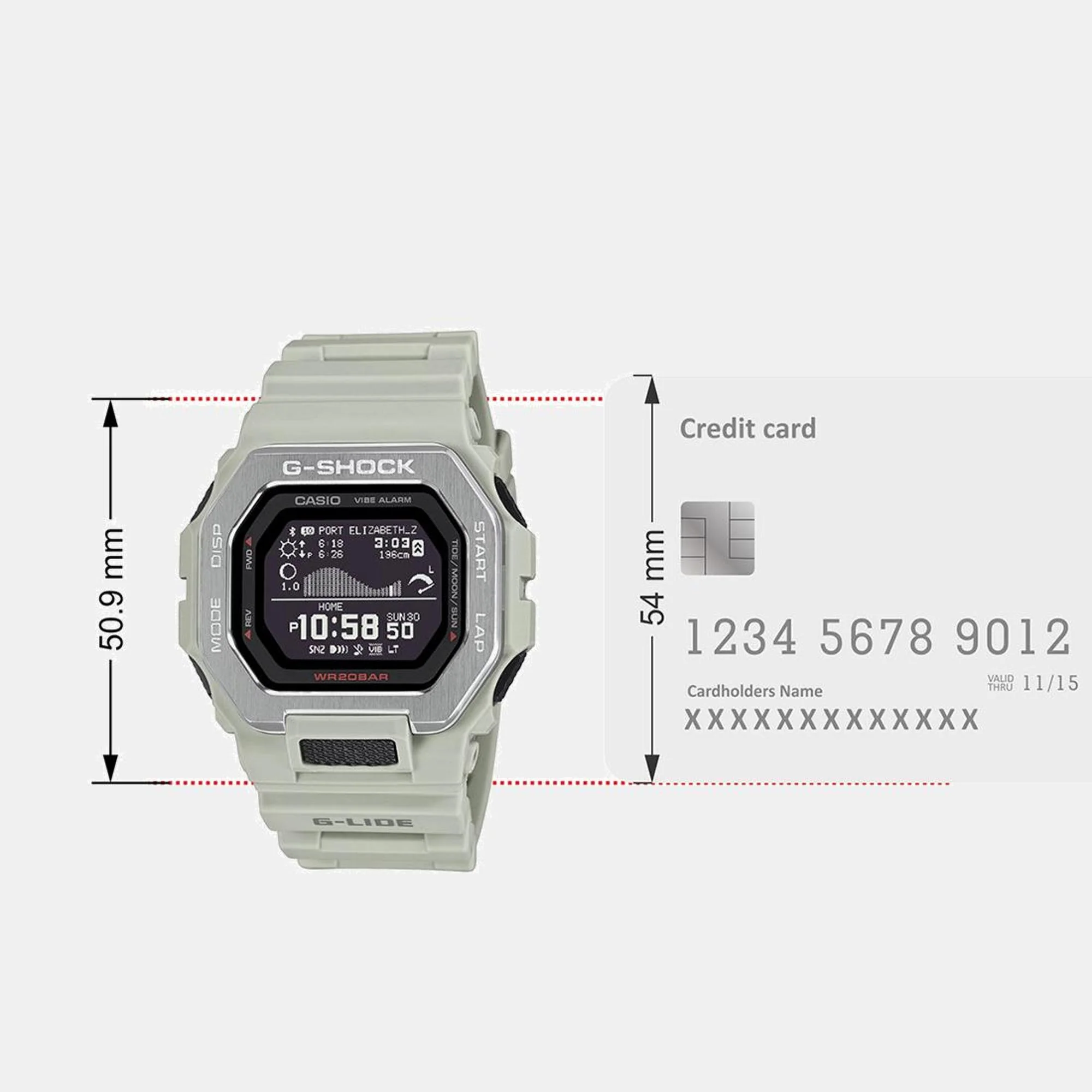 G-Shock Men Quartz Grey Dial Digital Resin Watch G1567 - Image 10