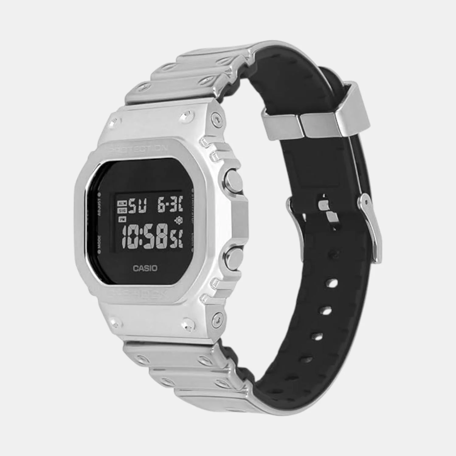 G-Shock Men Quartz Black Dial Digital Resin Watch G1666 - Image 4