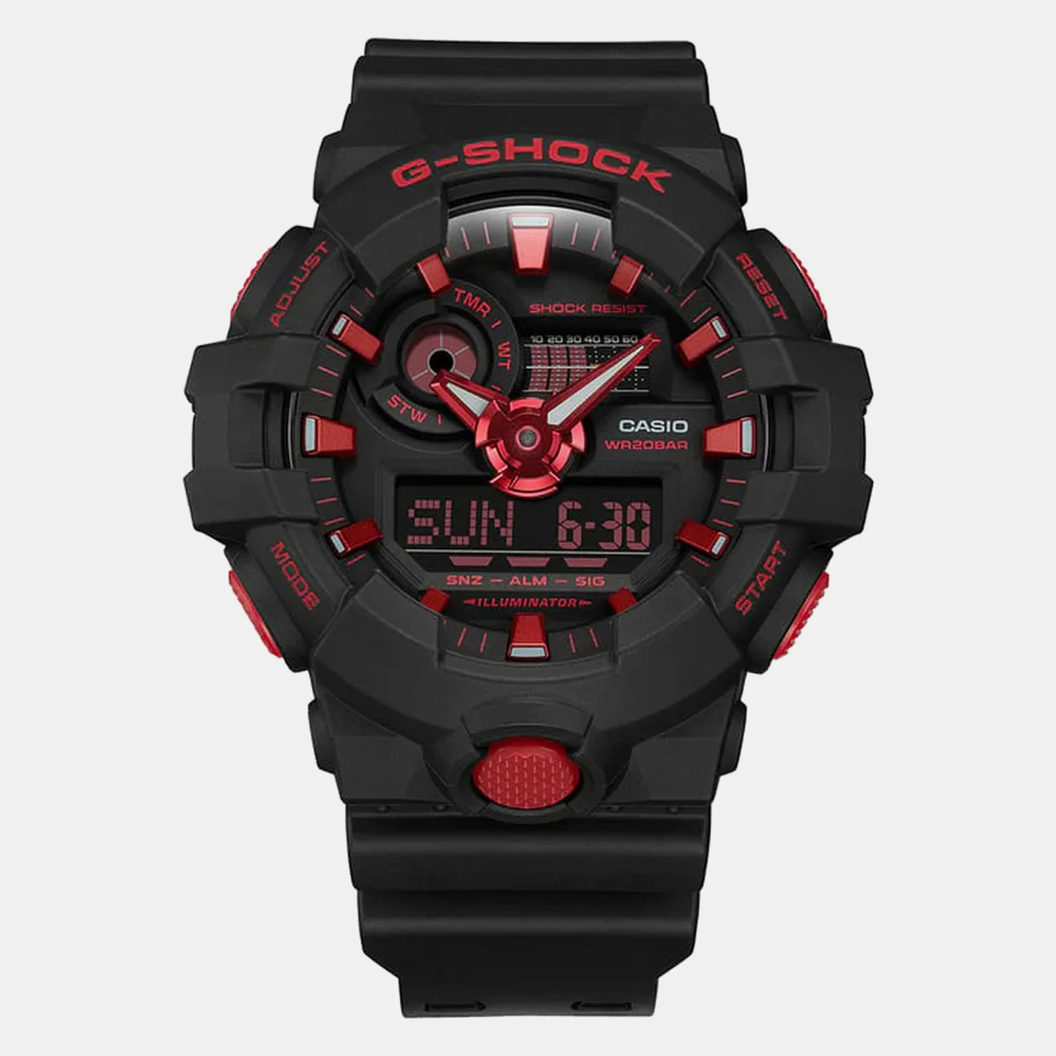 G-Shock Men Quartz Black Dial Analog Resin Watch G1308 - Image 2