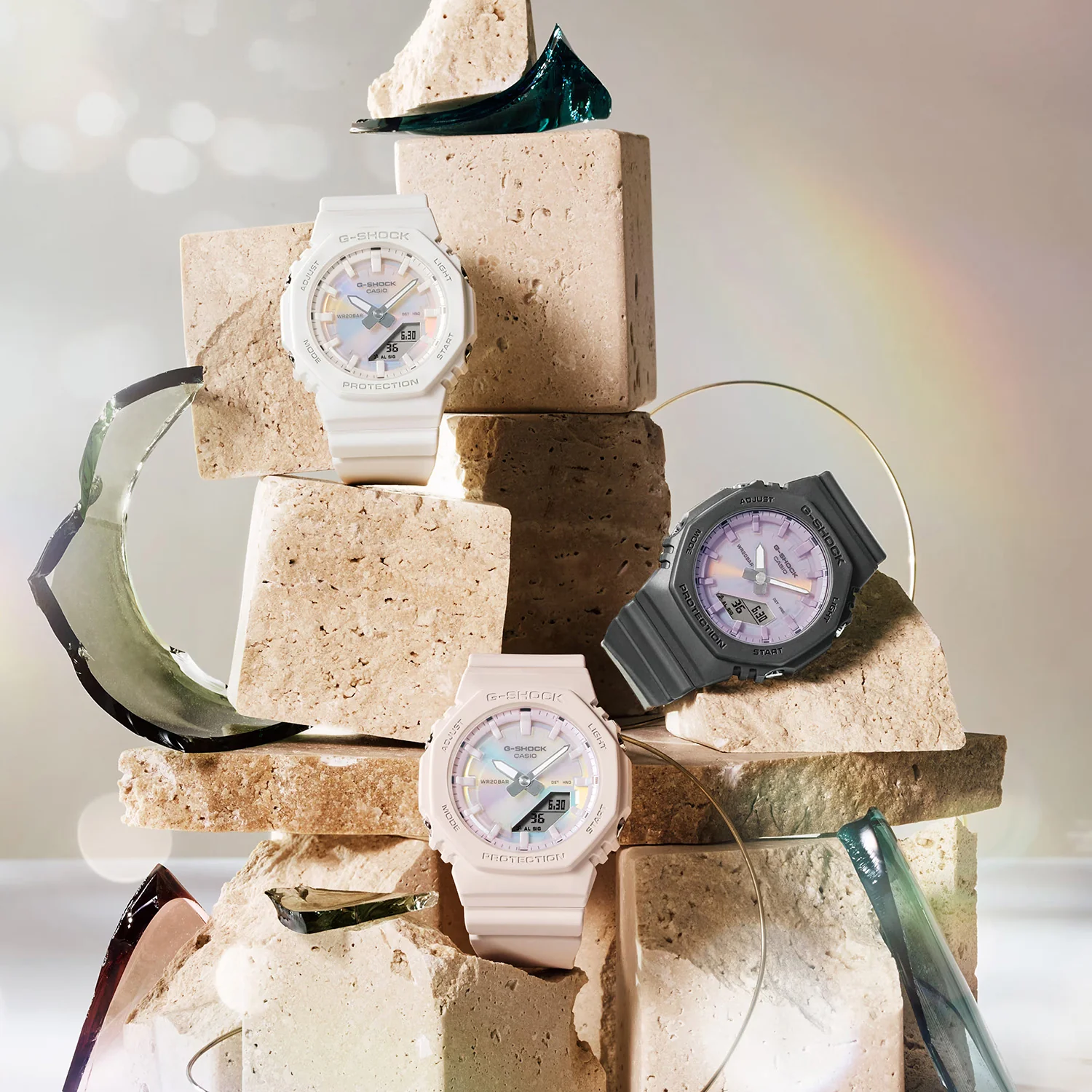 G-Shock Women Quartz Multi-Colour Dial Analog-Digital Resin Watch G1739 GMA-P2100PC-4ADR - Image 8