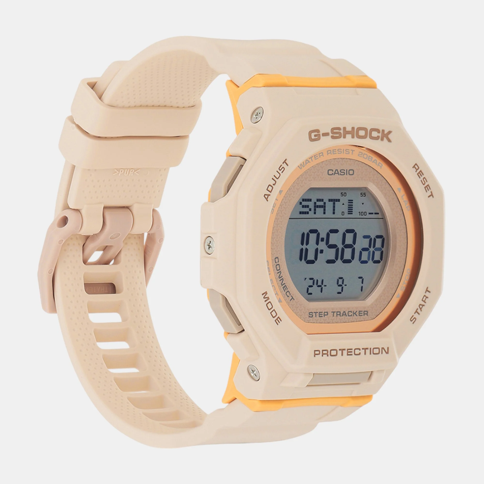 G-Shock Women Quartz Orange Dial Digital Resin Watch G1619 - Image 3