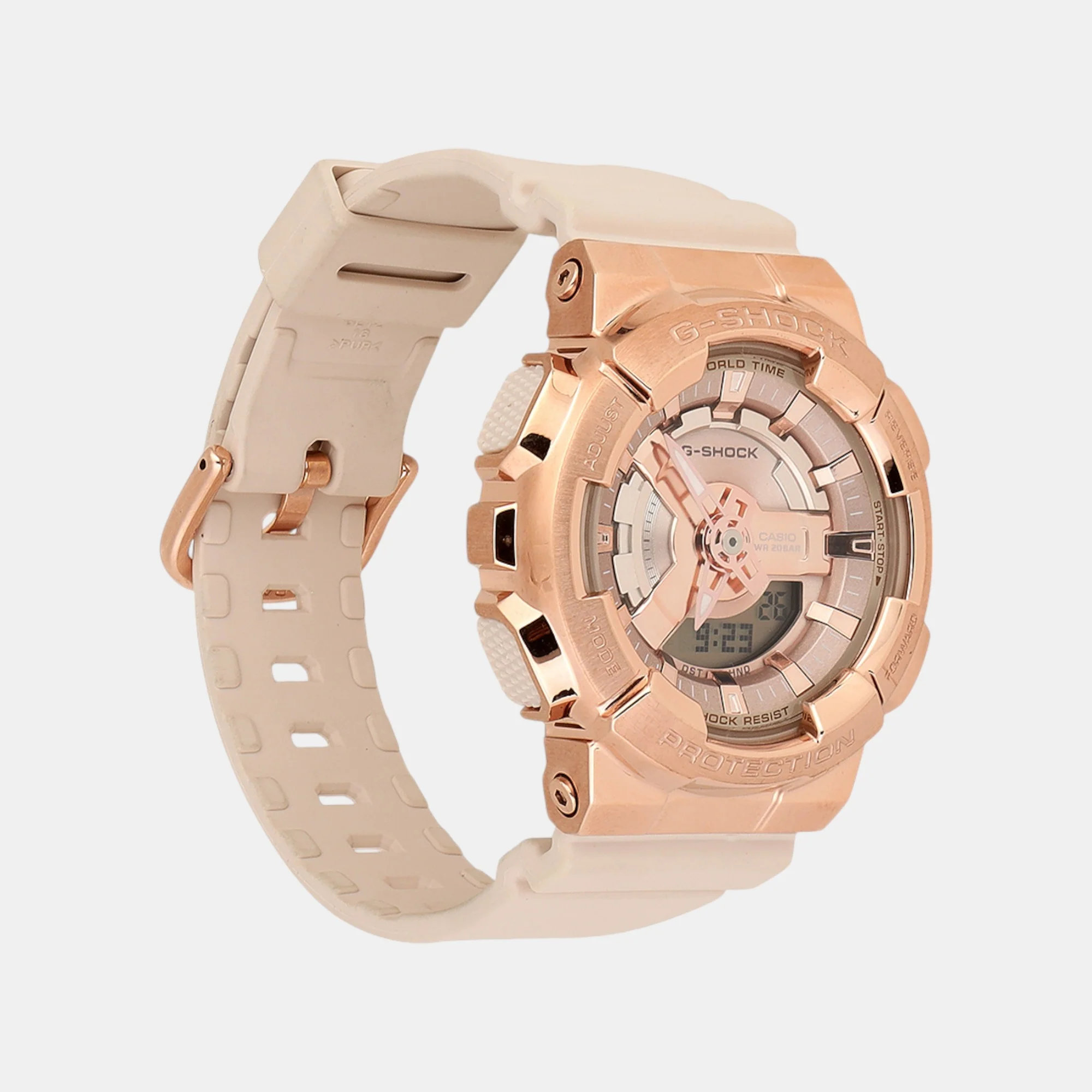 G-Shock Women Quartz Rose Gold Dial Analog-Digital Resin Watch G1462 - Image 3