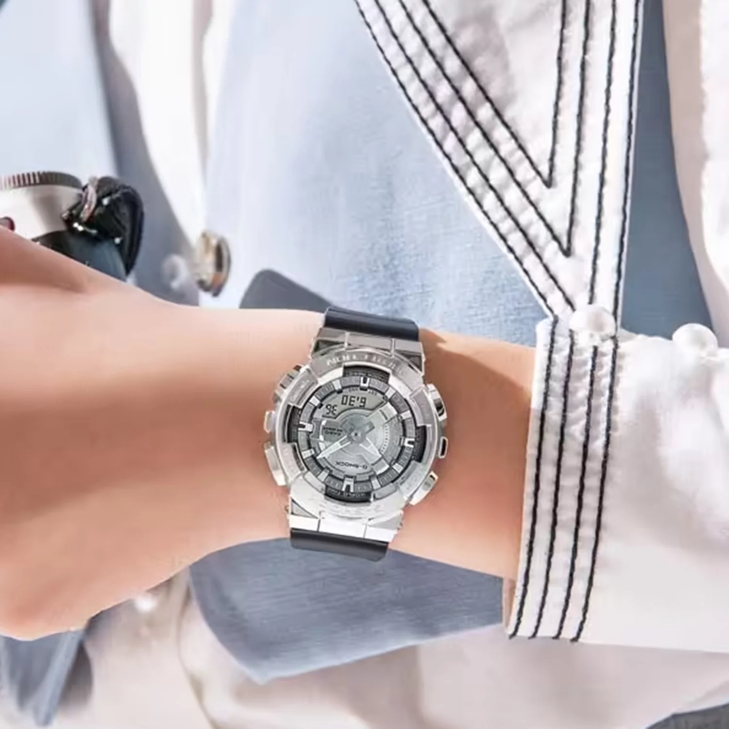 G-Shock Women Quartz Silver Dial Analog-Digital Resin Watch G1314 - Image 10