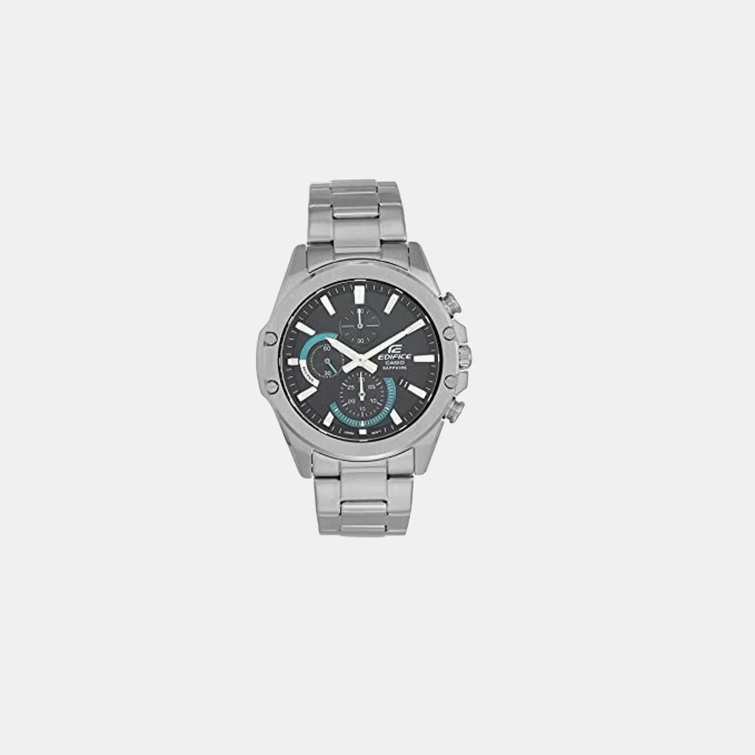 Men Quartz Black Dial Chronograph Stainless Steel Watch EFR-506 - Image 3