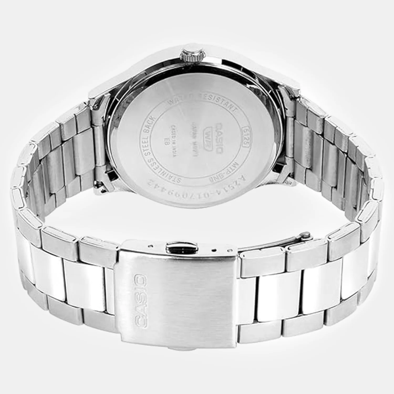 Men Quartz Black Dial Analog Stainless Steel Watch A2514 - Image 4