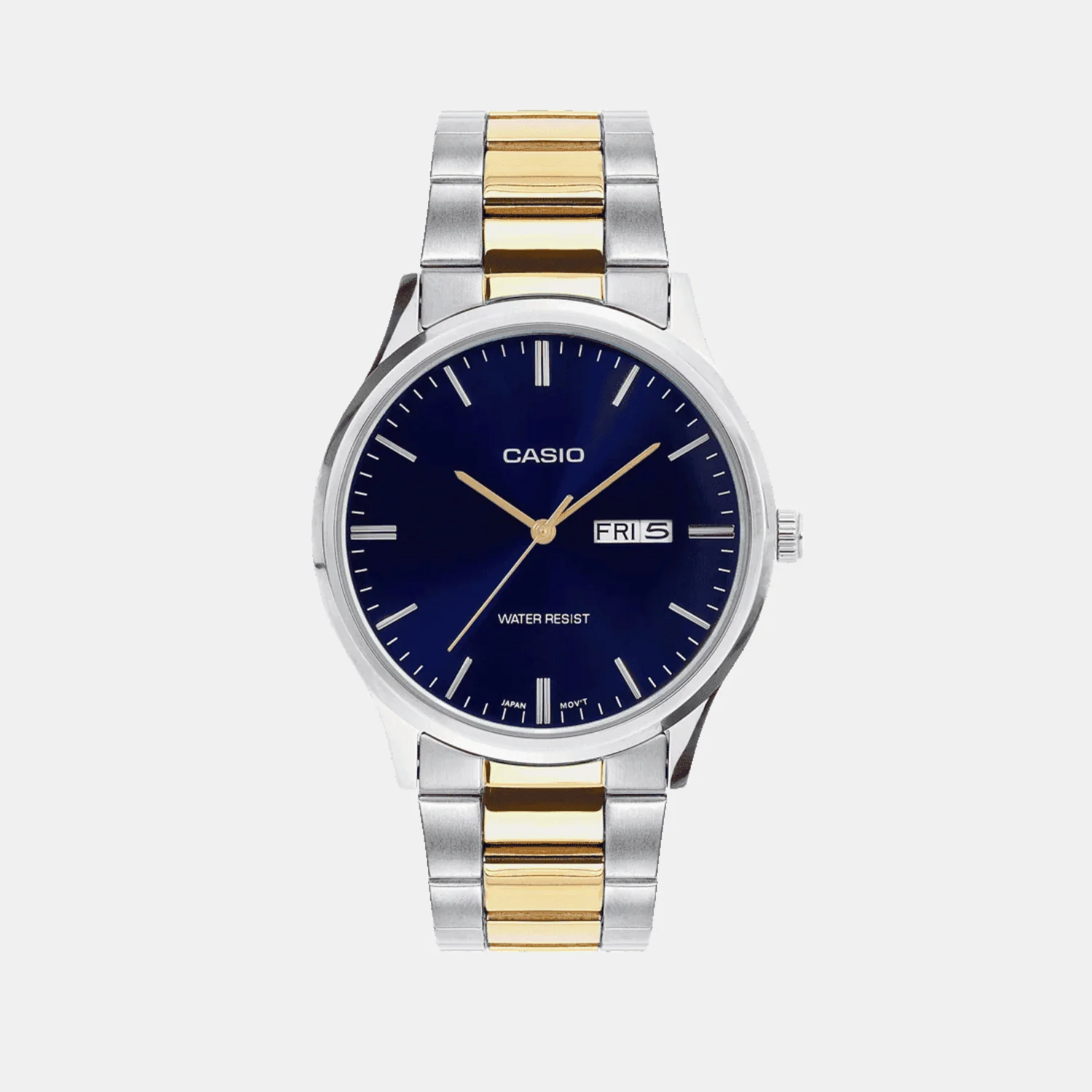 Men Quartz Blue Dial Analog Stainless Steel Watch A2517
