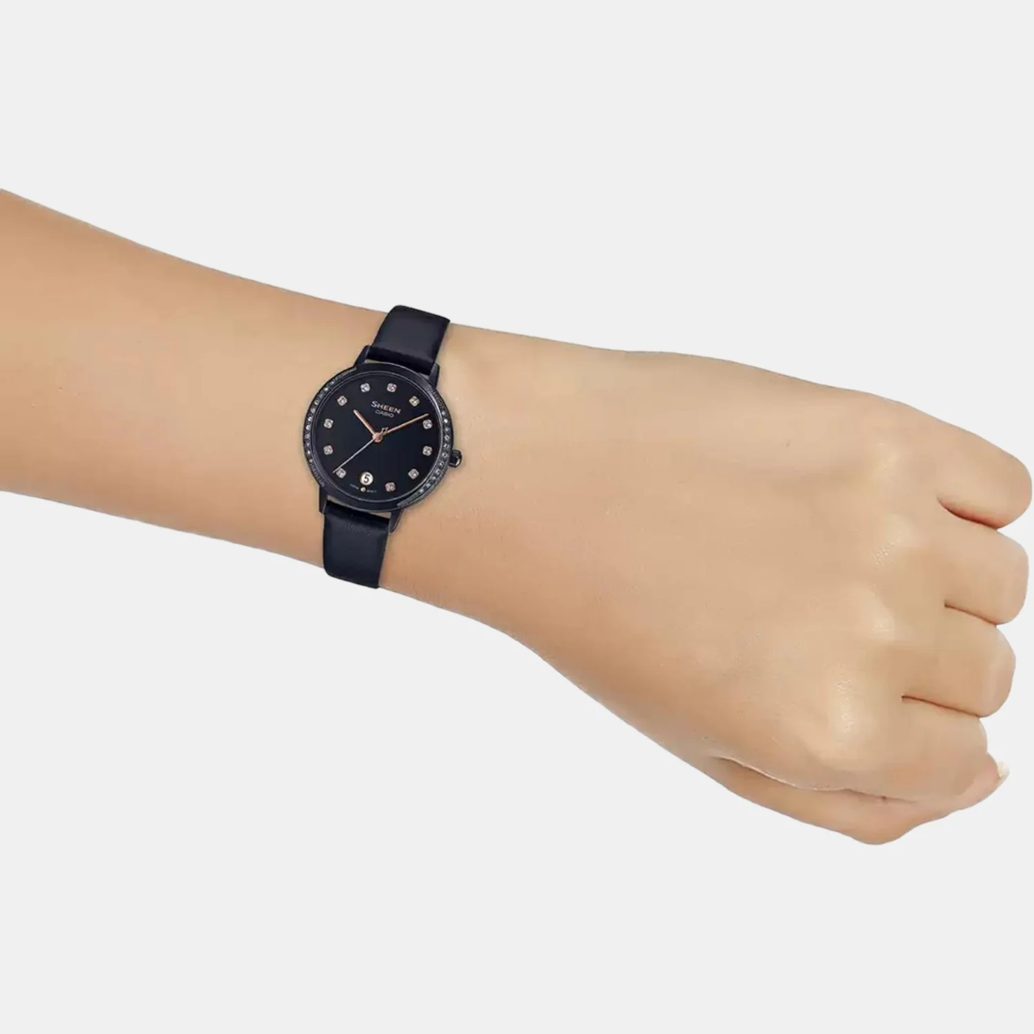 Sheen Women Quartz Black Dial Analog Leather Watch SH236 - Image 7