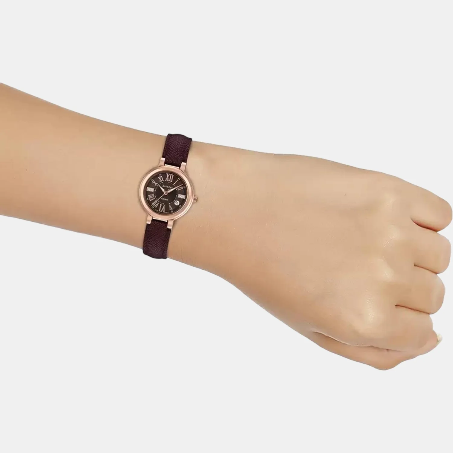 Sheen Women Quartz Brown Dial Analog Leather Watch SX214 - Image 7