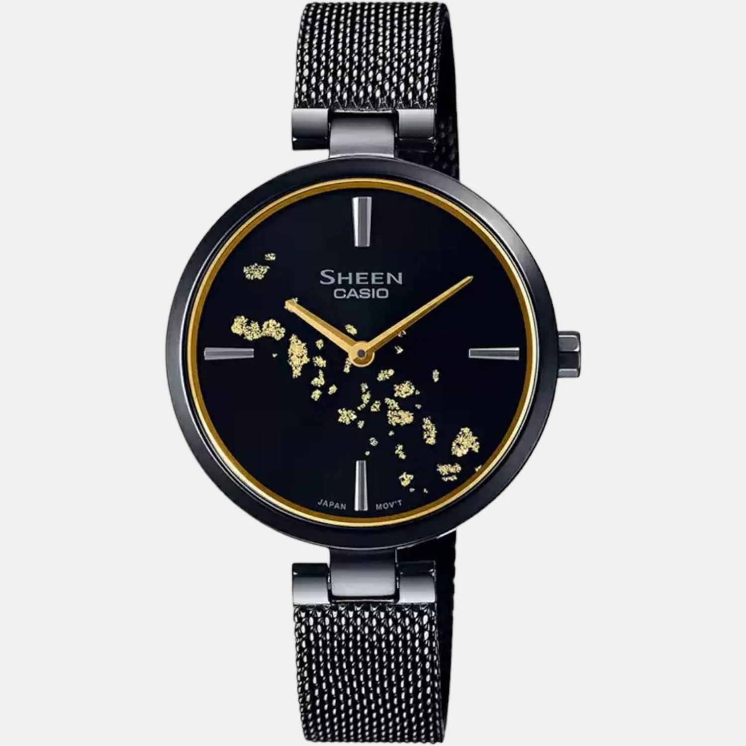 Sheen Women Quartz Black Dial Analog Mesh Watch SH242 - Image 2