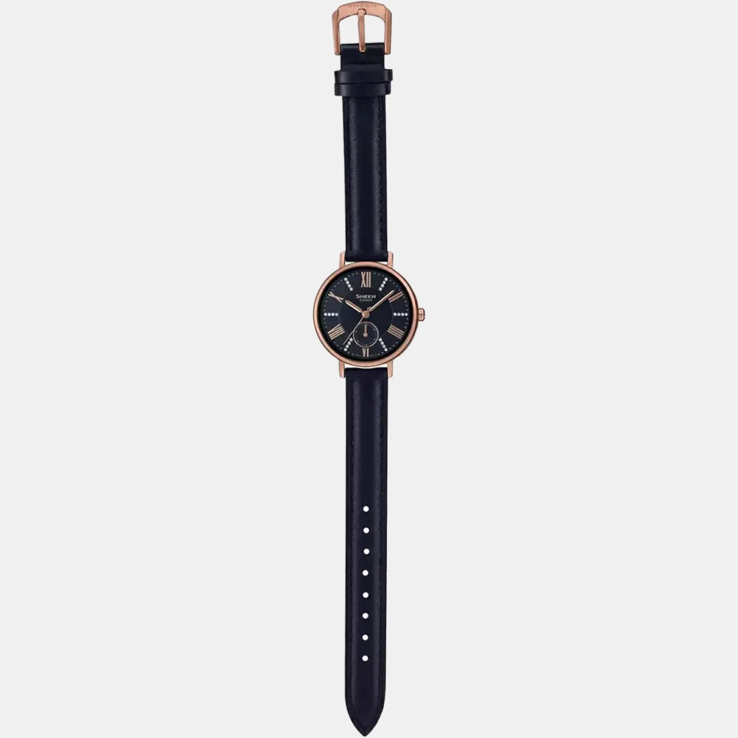 Sheen Women Quartz Black Dial Chronograph Leather Watch SH237 - Image 6