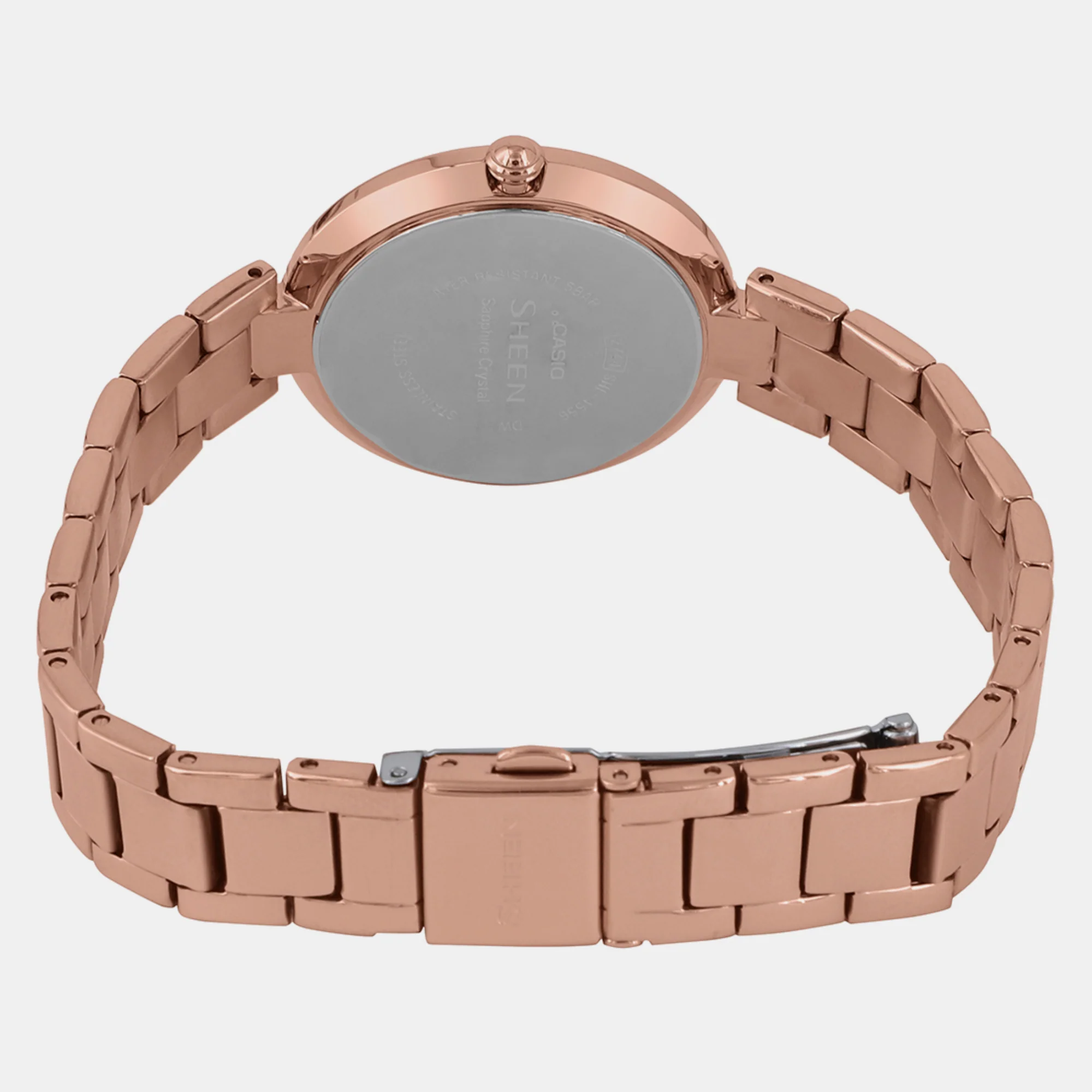 Sheen Women Quartz Blue Dial Analog Stainless Steel Watch SH295 - Image 4