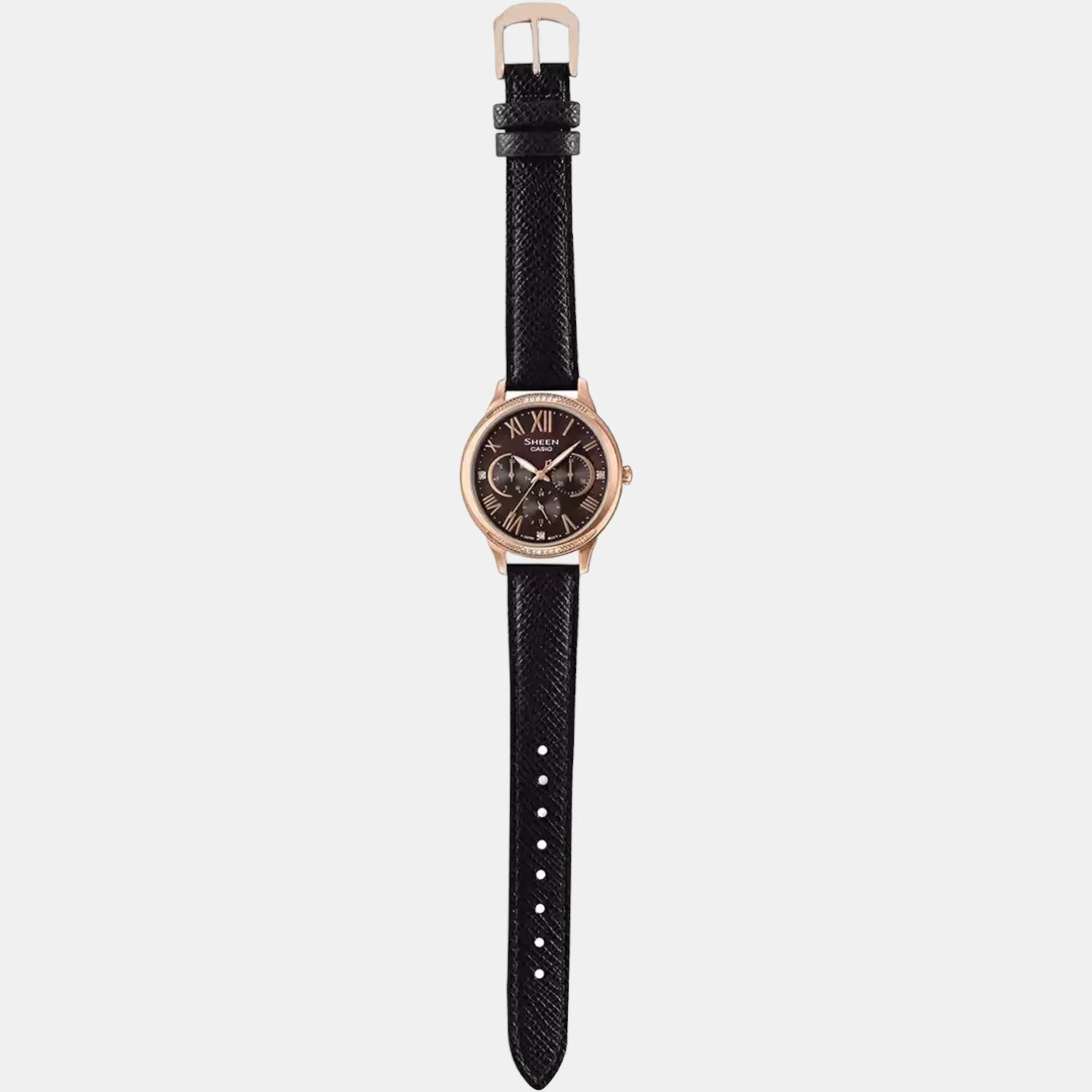 Sheen Women Quartz Brown Dial Chronograph Leather Watch SX202 - Image 6