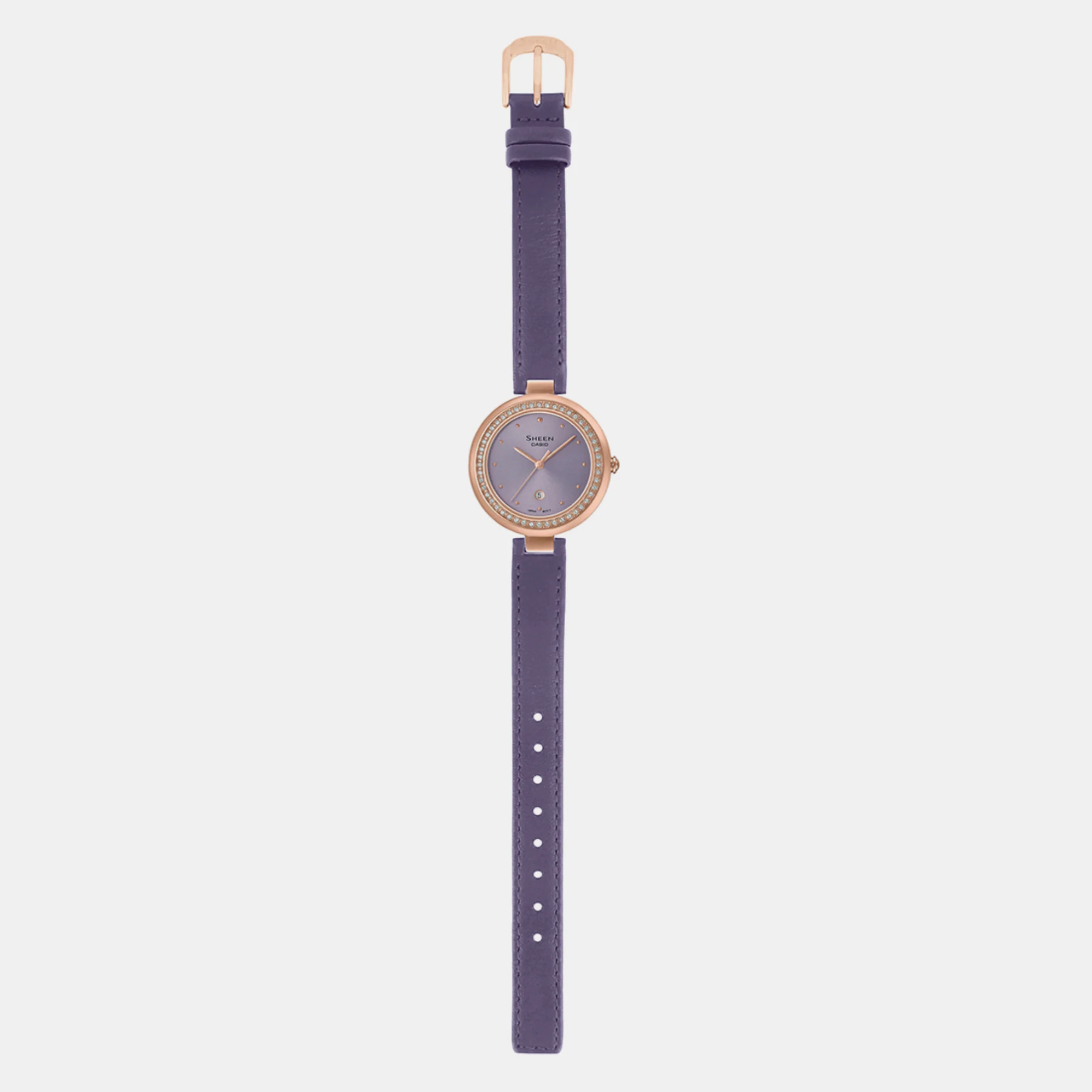 Sheen Women Quartz Purple Dial Analog Leather Watch SH299 - Image 6