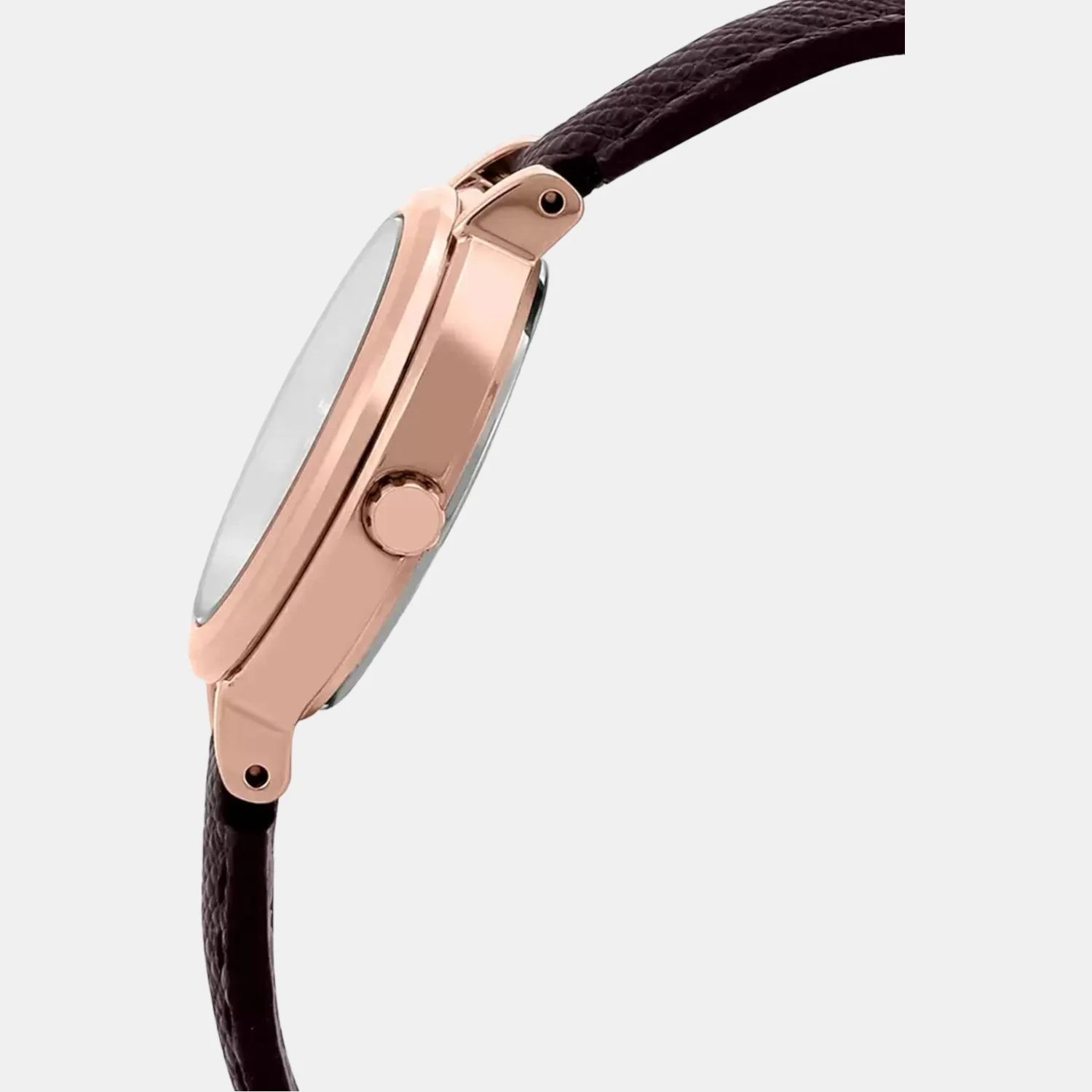 Sheen Women Quartz Rose Gold Dial Chronograph Leather Watch SX215 - Image 3