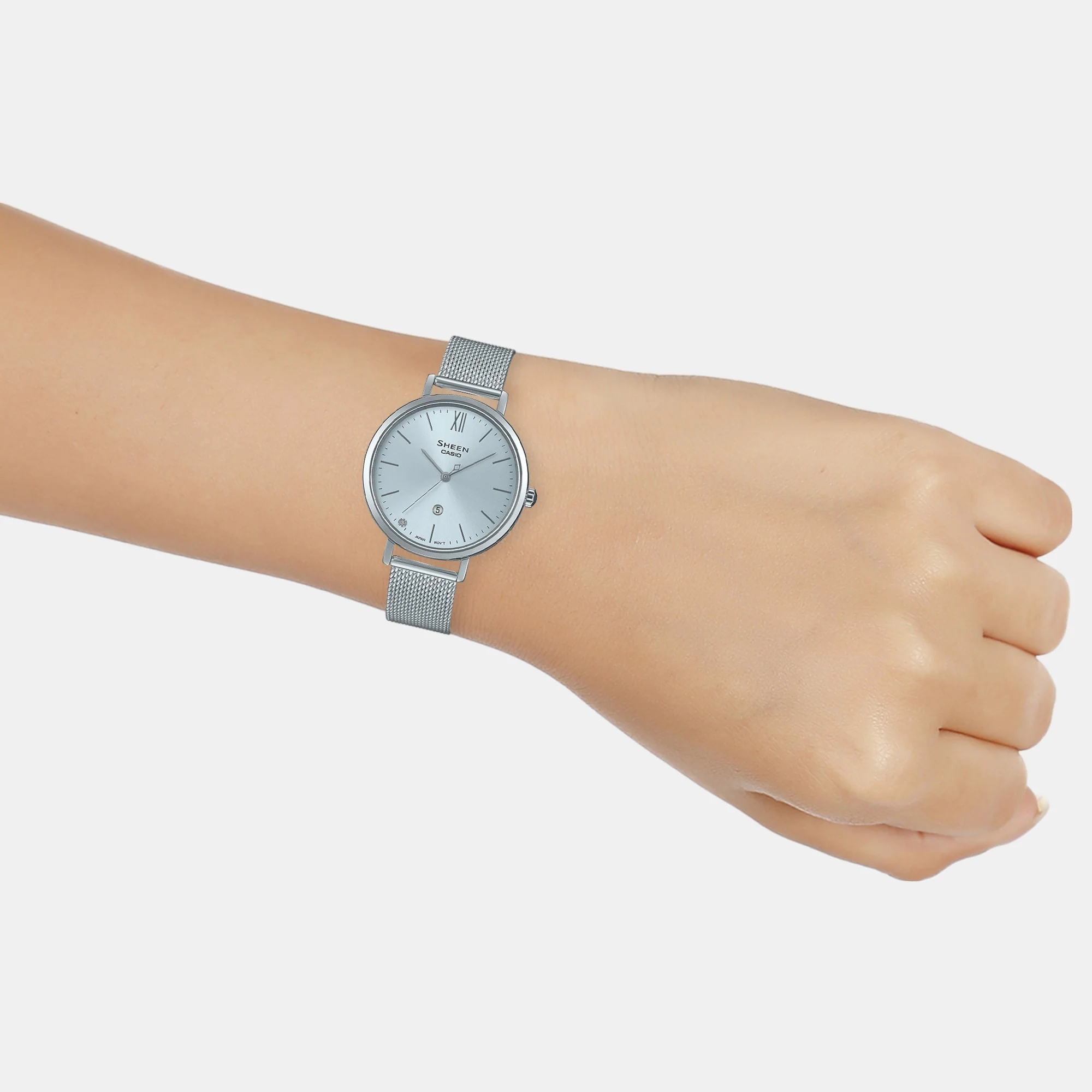 Sheen Women Quartz Silver Dial Analog Mesh Watch SH281 - Image 6