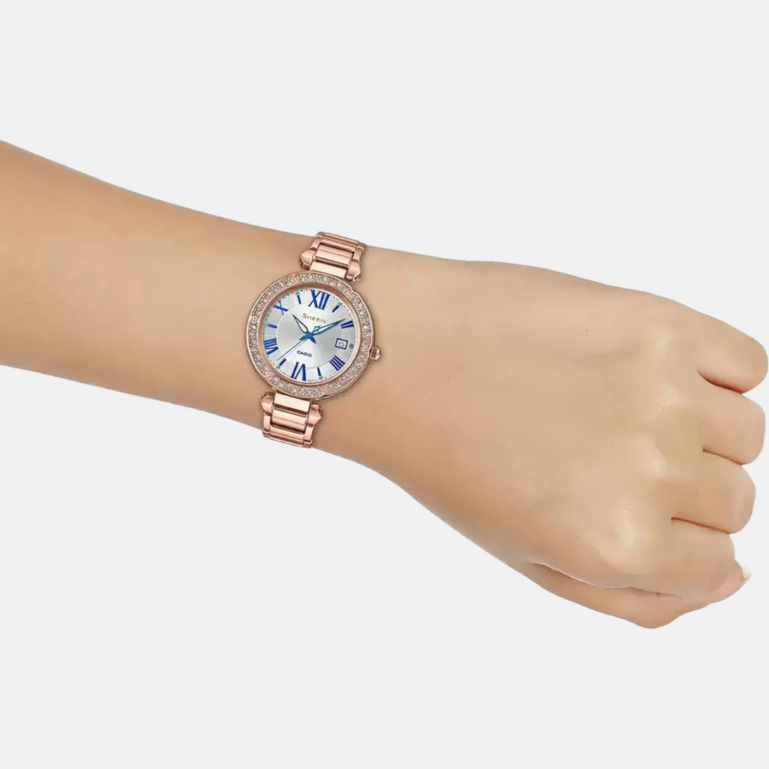 Sheen Women Quartz Silver Dial Analog Stainless Steel Watch SH210 - Image 6