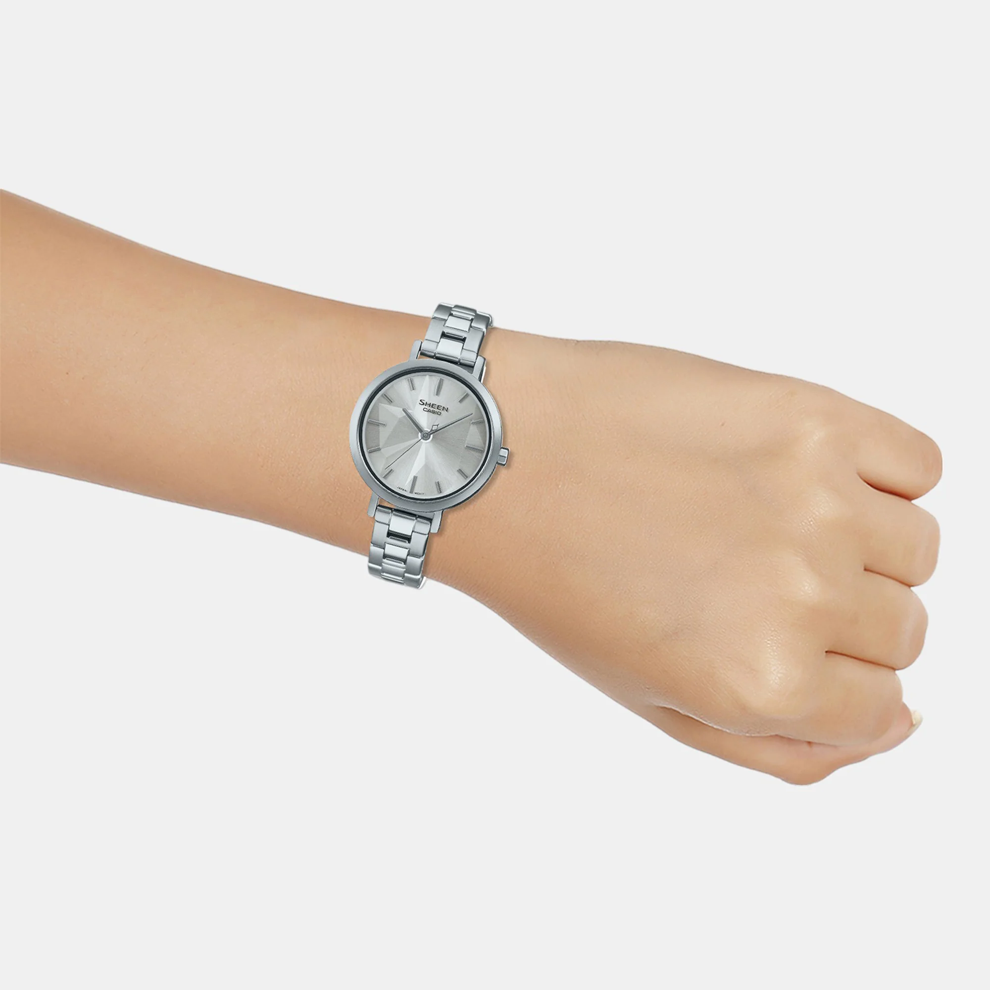 Sheen Women Quartz Silver Dial Analog Stainless Steel Watch SH301 - Image 7
