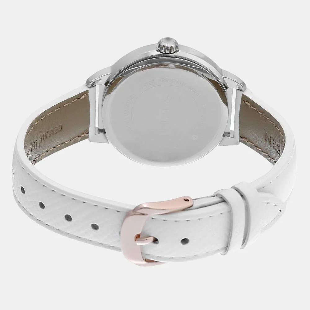 Sheen Women Quartz Two Tone Dial Chronograph Leather Watch SX194 - Image 5