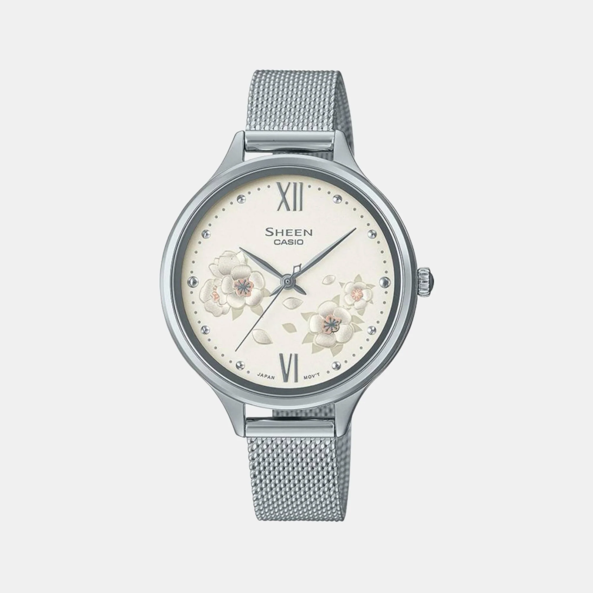 Sheen Women Quartz White Dial Chronograph Stainless Steel Watch SH275